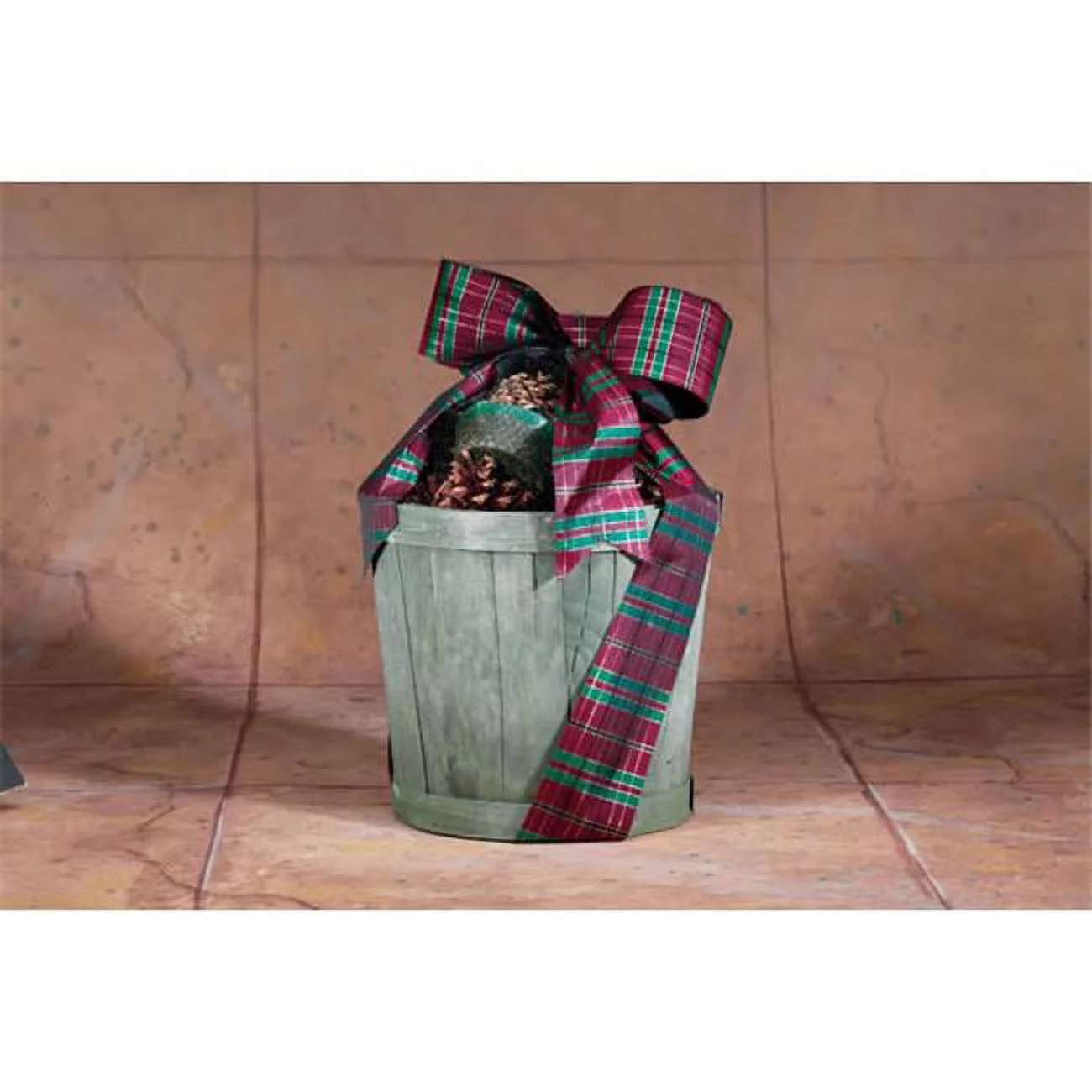 Chimney  Cone Starter Harvest Basket. 12 Pine Cone Fire Starters In A Green  Wooden Planter