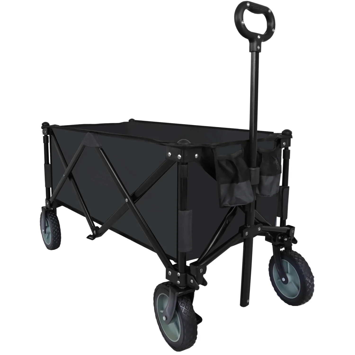 Sturdy and Reliable Heavy Duty Collapsible Beach Wagon for Outdoor Activities  Easy to Maneuver and Store - Foldable Transport Trolley for All Your Needs