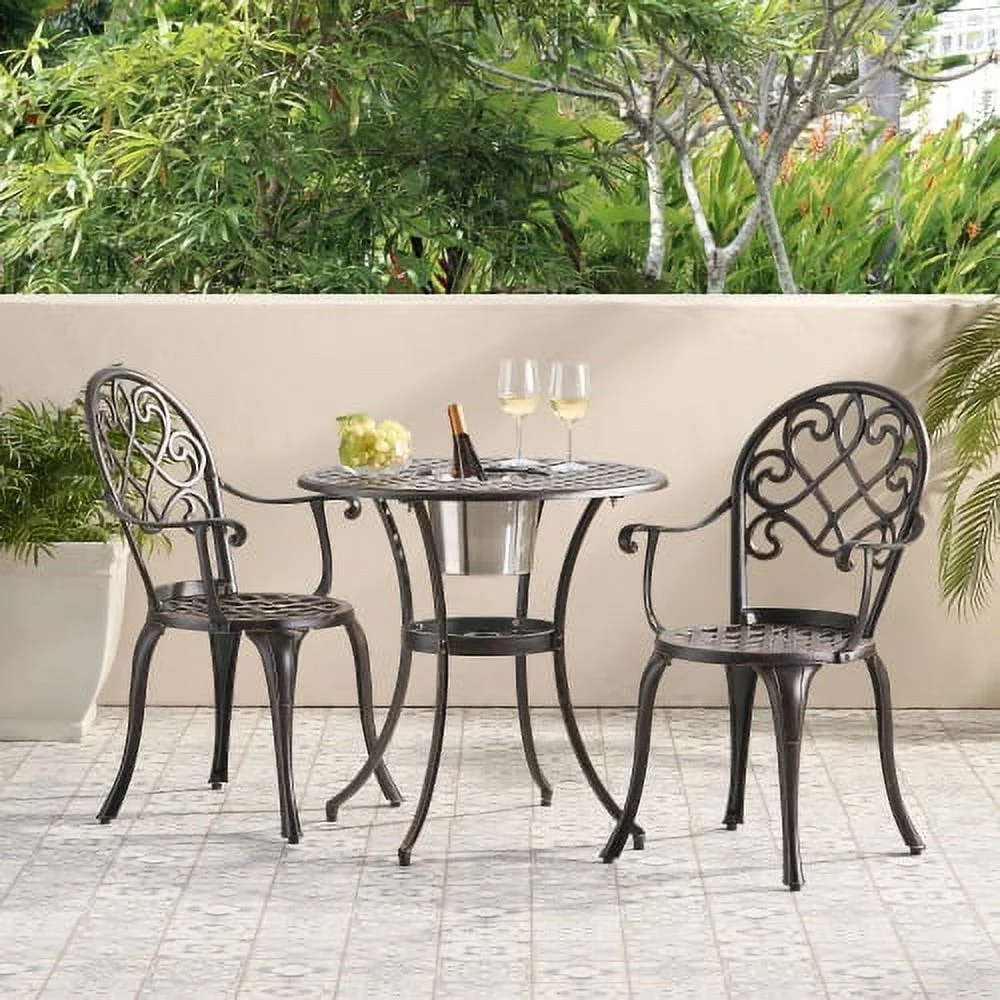 Buumin CAMDEN 3PC CAST BISTRO SET W ICE BUCKET