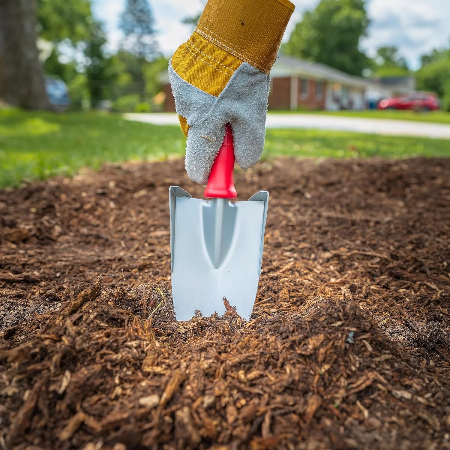 One Shot Shovel OS-003 Carbon Steel Winged Garden Hand Trowel