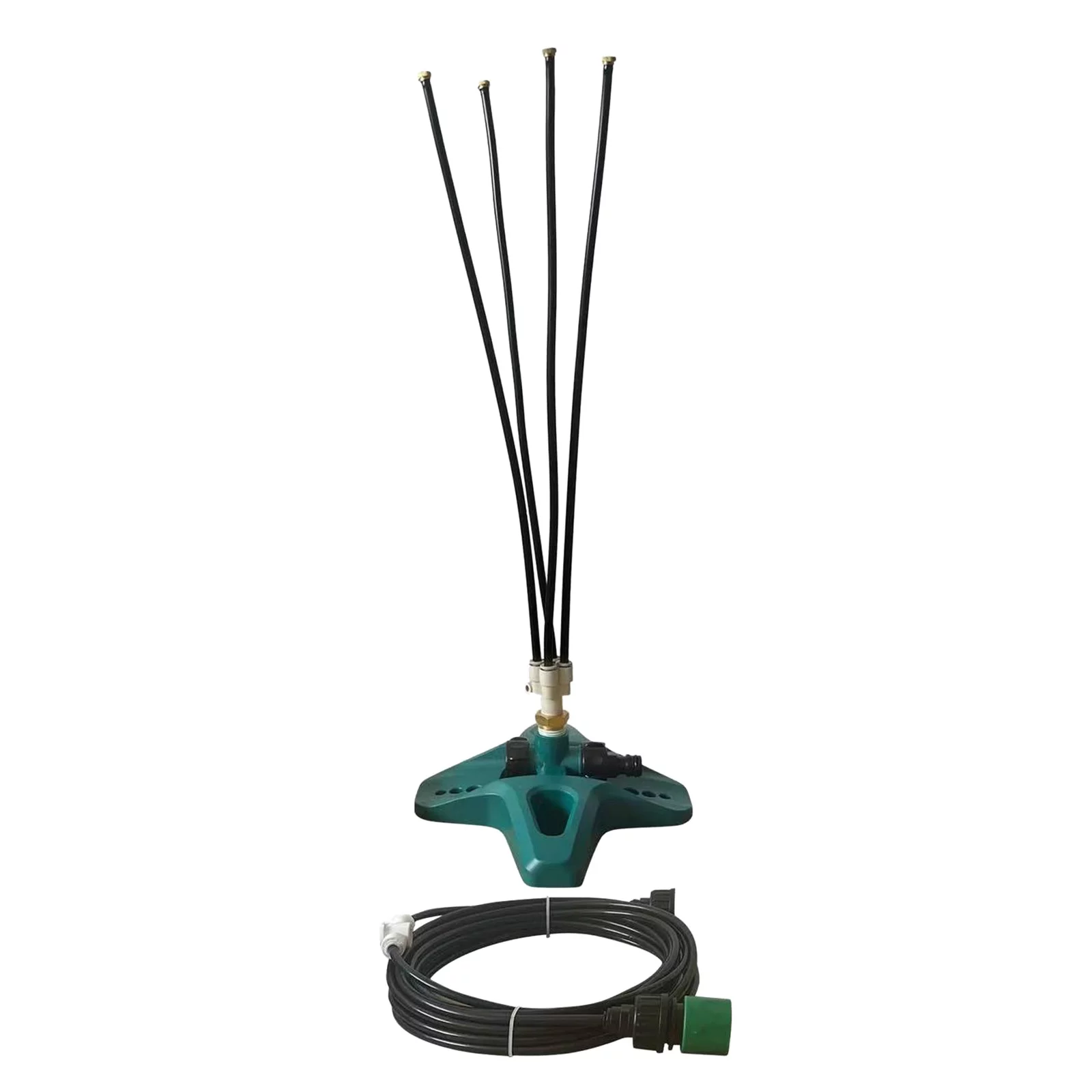 Misters For Outside Patio Upgraded 26.2FT(8M) Portable Standing System For Pet Kids Water Mist Playing Outdoor Garden Watering Stand Fan Spray Cooler For Ta Water Hose Timer Smart Water Sprinkler