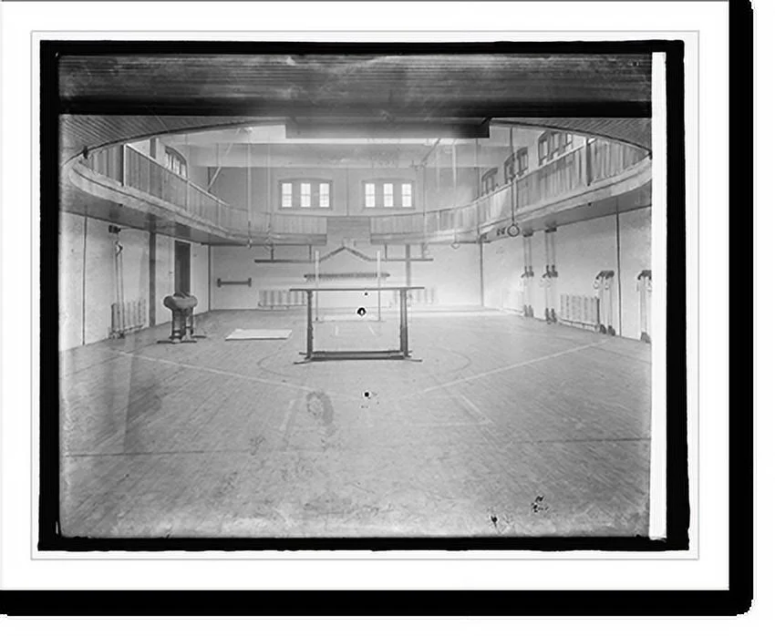 Historic Framed Print, Epithany Church gymnasium, 17-7/8