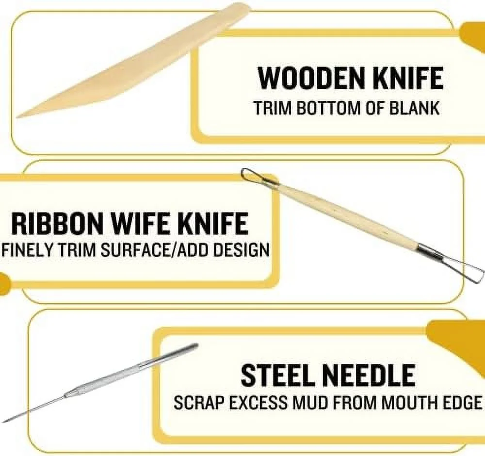 Best 8 Piece | Wheel Throwing Pottery Tool Kit | Ceramic Clay Tools Set | Clay Wax Pottery Tool Kit |Ceramics Wax Carving Sculpting Modeling Tools