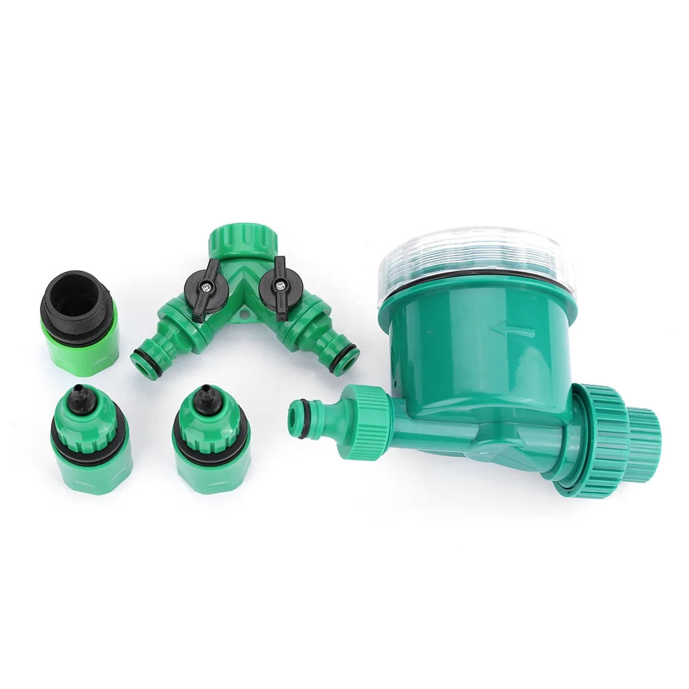 Goick Water Timer Kit Garden Watering Irrigation Timer Controller System, with Y-shaped Quick Connector, 5pcs/set