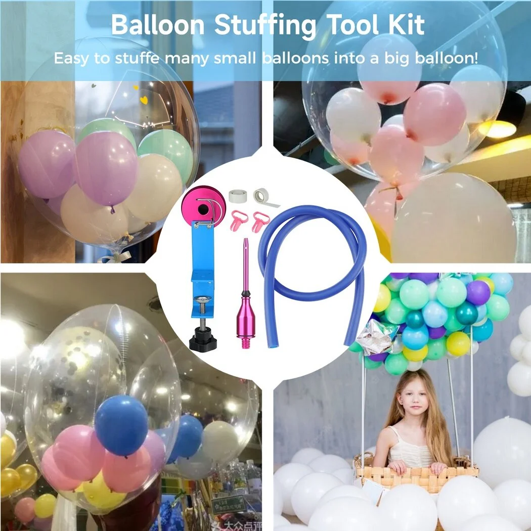 Balloon Stuffing Machine, Balloon Stuffing Tool Kit for Wedding Party Birthday Balloons Decoration Balloon Art Supply