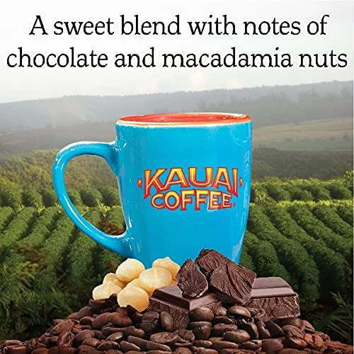Kauai Coffee Mocha Macadamia Nut K-Cup Coffee Pods, Medium Roast, 12 Ct