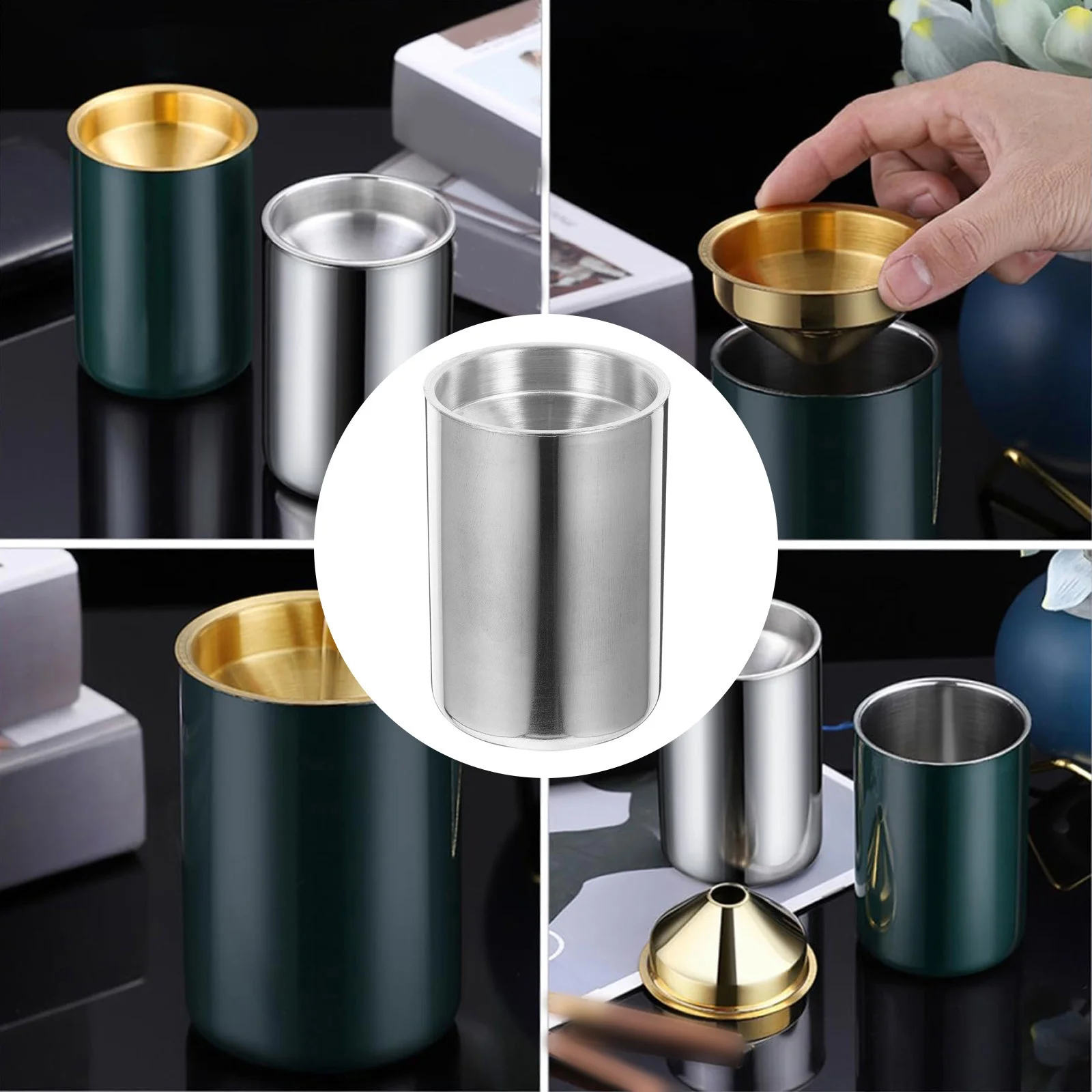 TIIFSWHS Ashtray Pots Indoor Vintage Dinner Table Decor Pots Outdoor Door Trim Home Accessories Decor Planter Pot Indoor Car Container Office Stainless Steel Automatic Freezer Foo