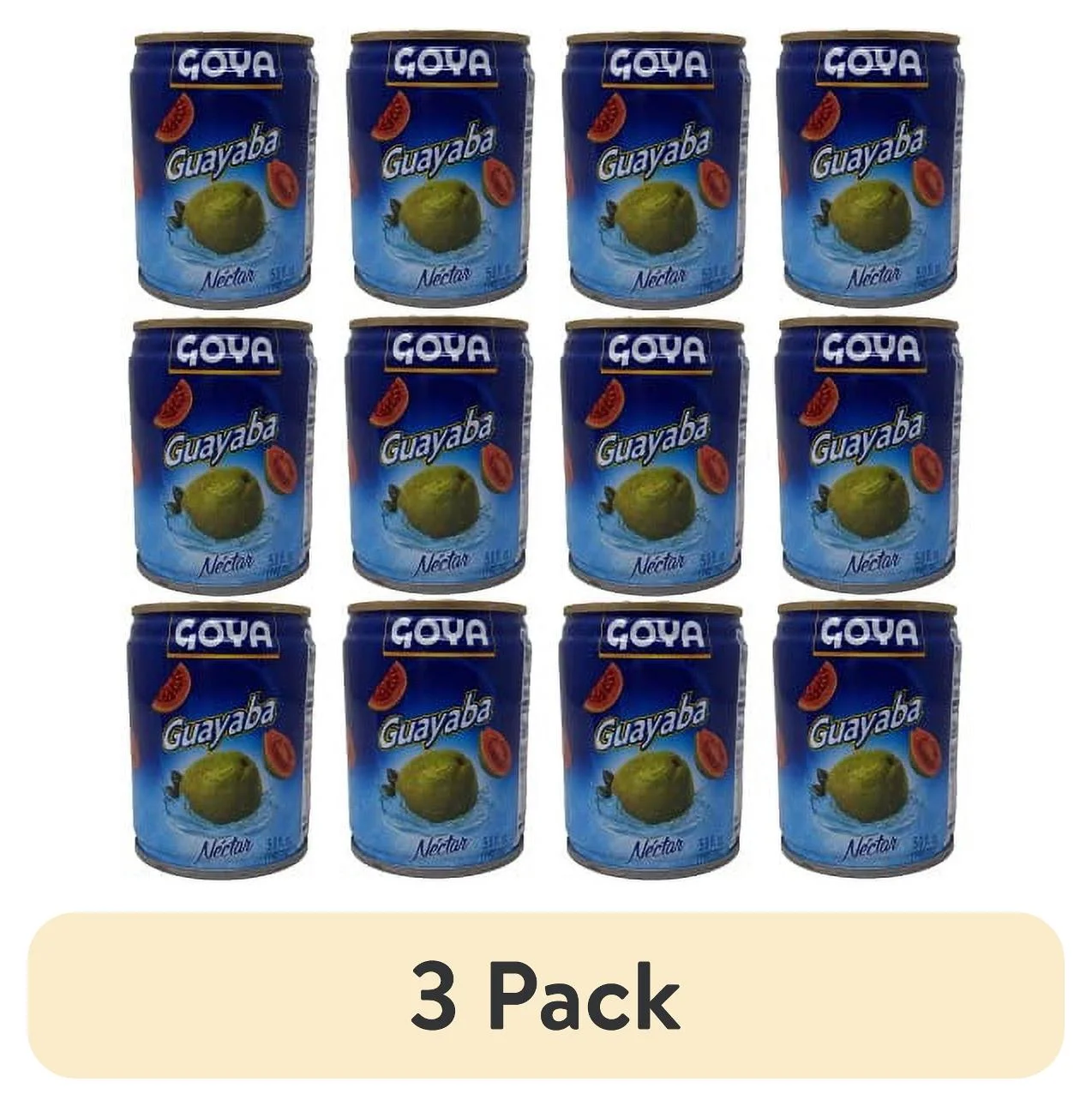 (3 pack) Guava Nectar by Goya | 5 FL OZ | Pack of 12