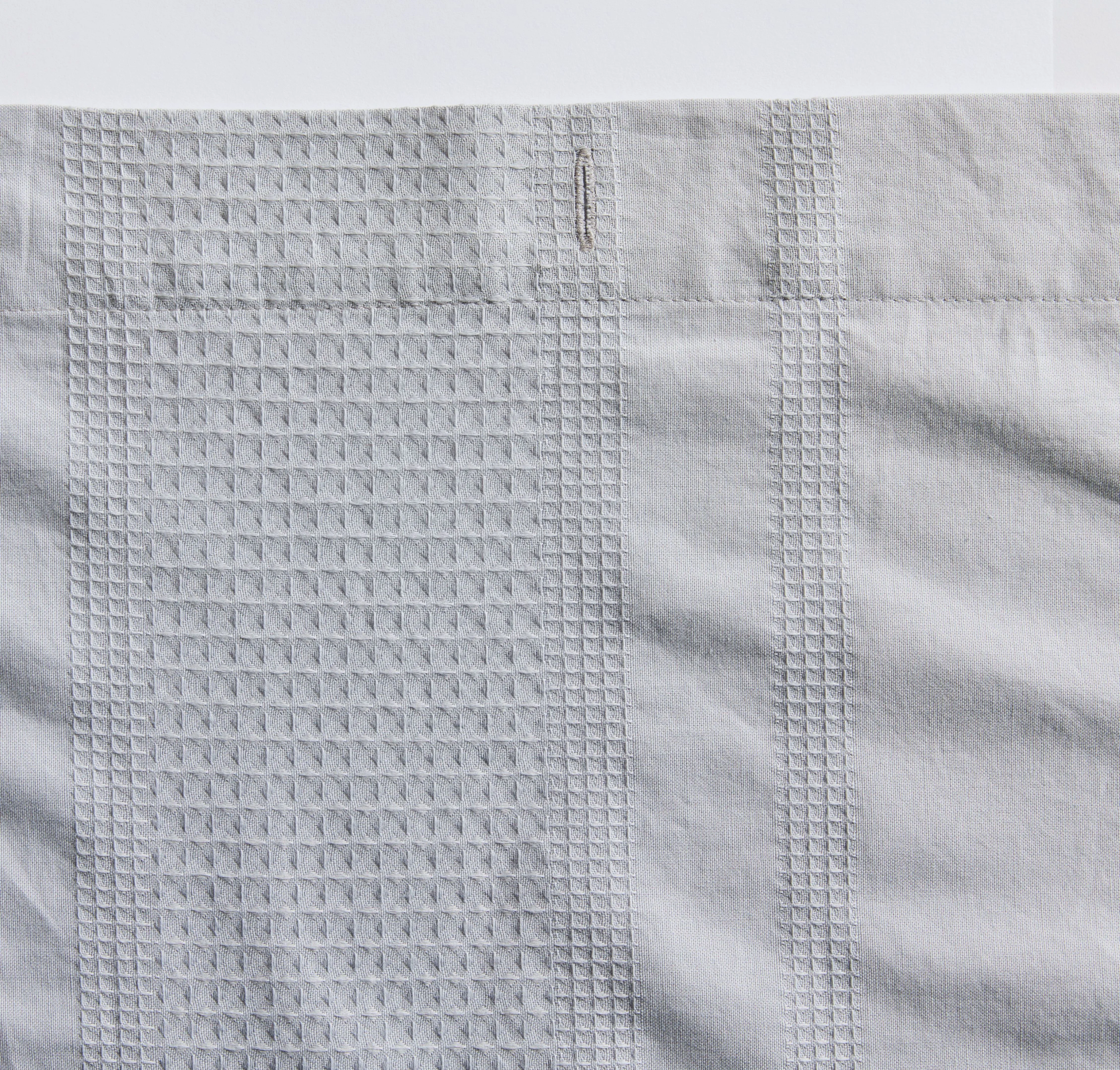 Better Homes and Gardens Soft Silver Waffle Stripe Shower Curtain, 72