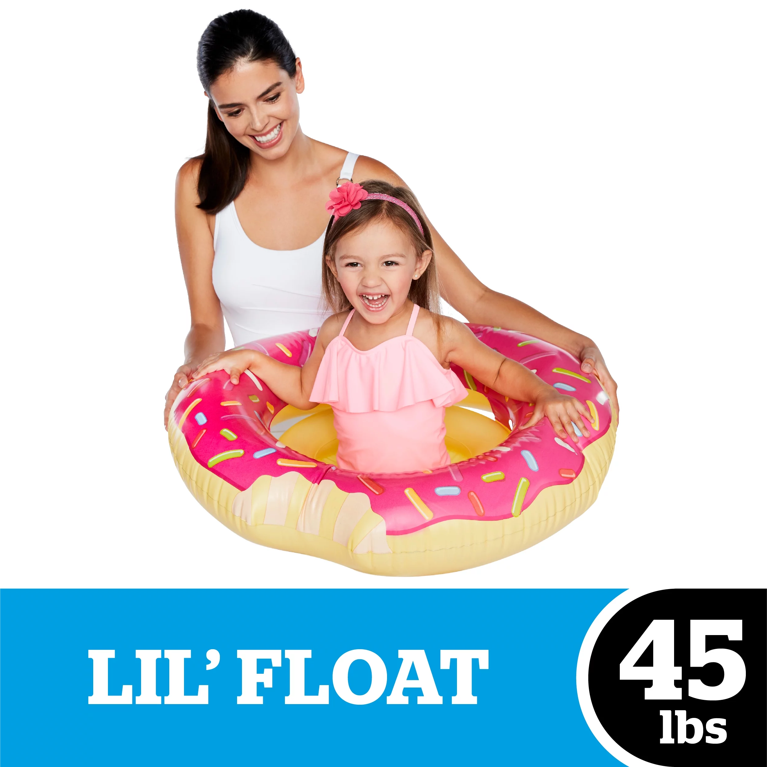 BigMouth Inc. Sprinkles of Fun Pink Donut Lil' Water Float - Pool Float for Infants and Kids Ages 1-3, Perfect for Beginner Swimmers, Easy to Inflate and Durable