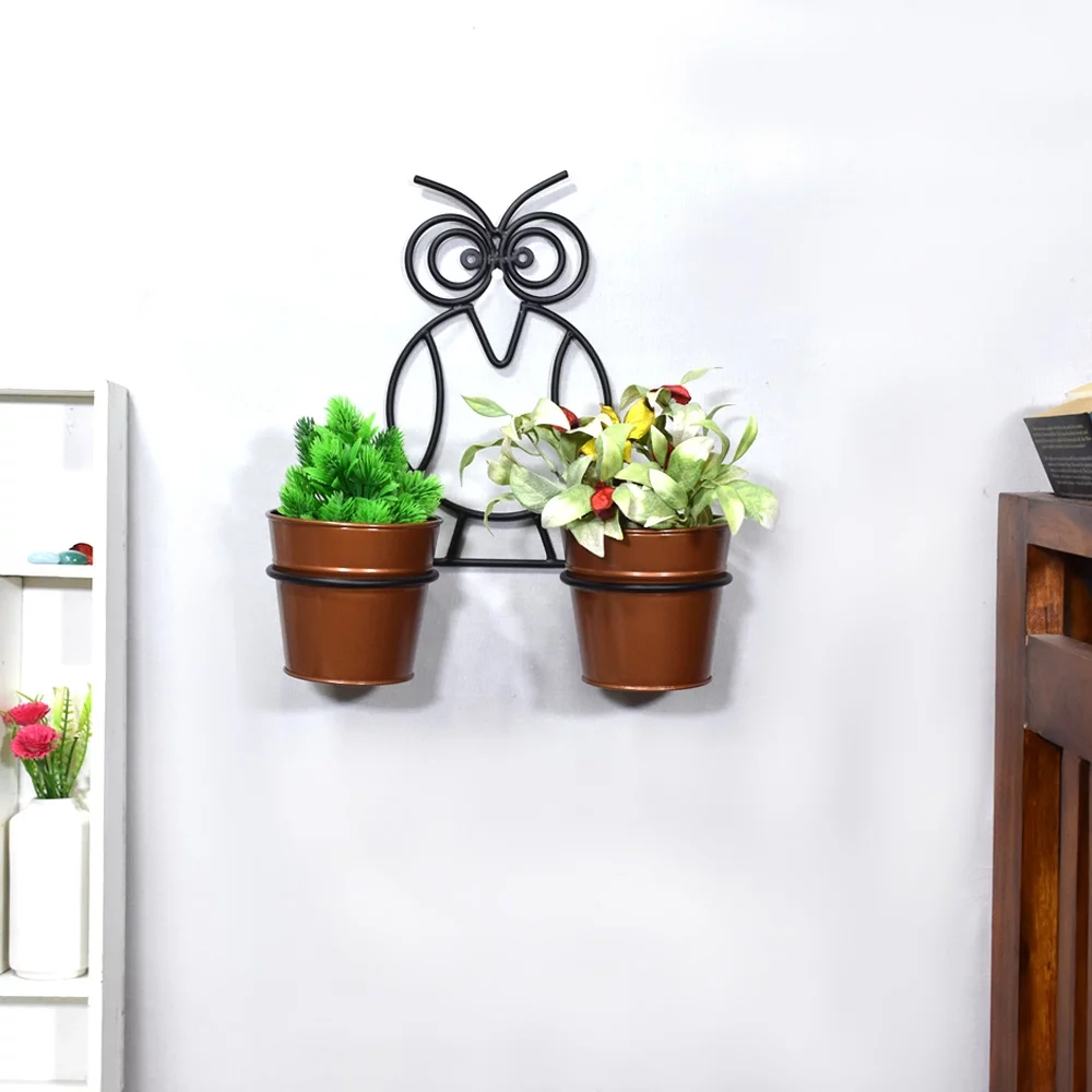 BBH Homes Handmade Round Shaped Iron Planters 13.2 x 11.4 x 4.6 Inch BBVK1008