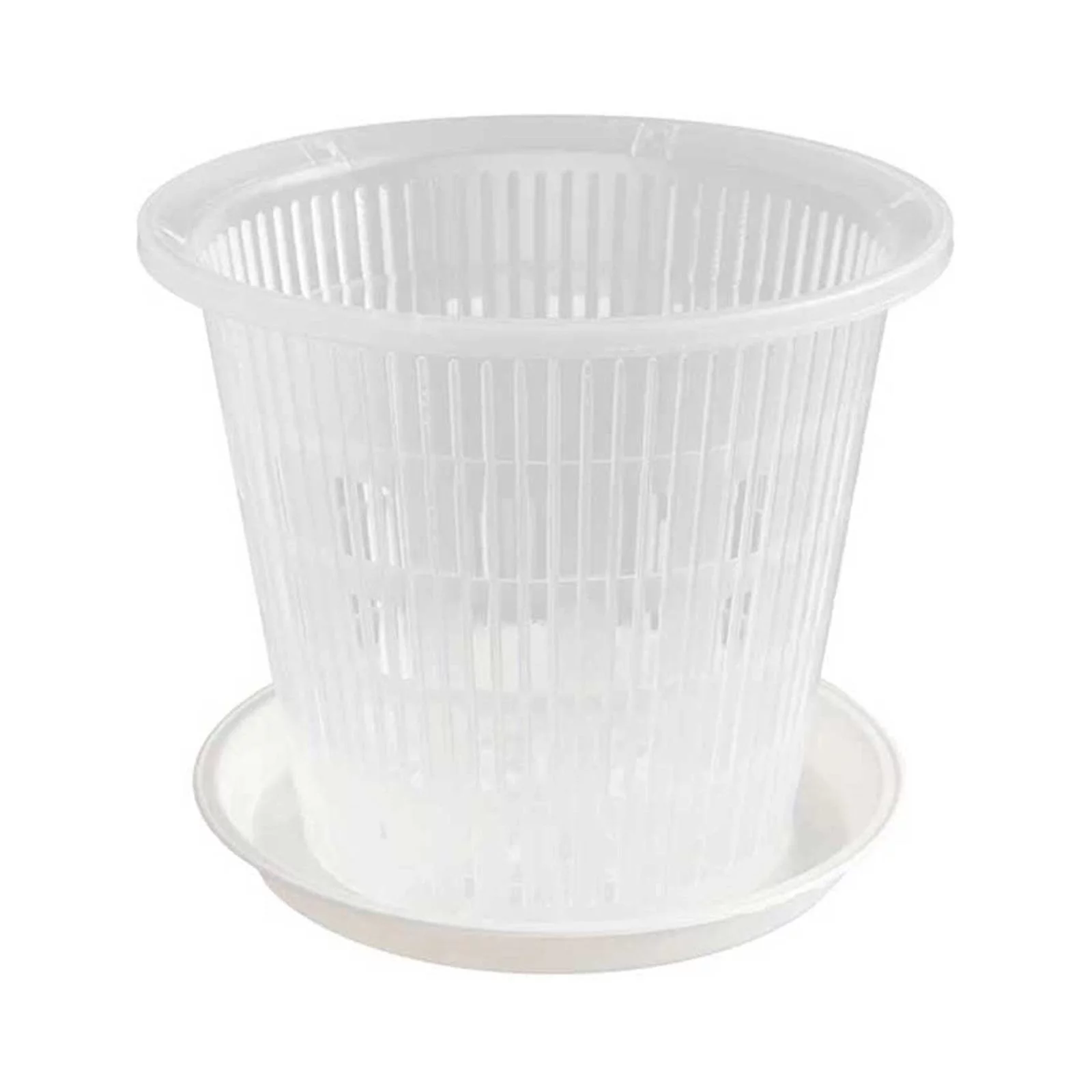 Transparent root-controlled orchid planting pot with stomata plastic flower pot