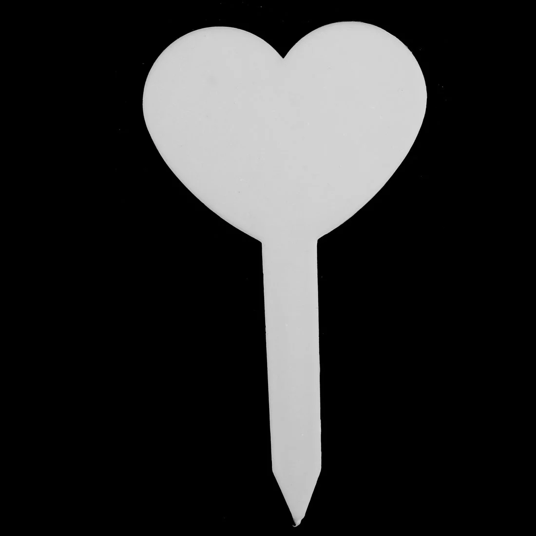 Unique Bargains Household Garden Plastic Heart Shaped Plant Seed Tag Label Marker White 20pcs