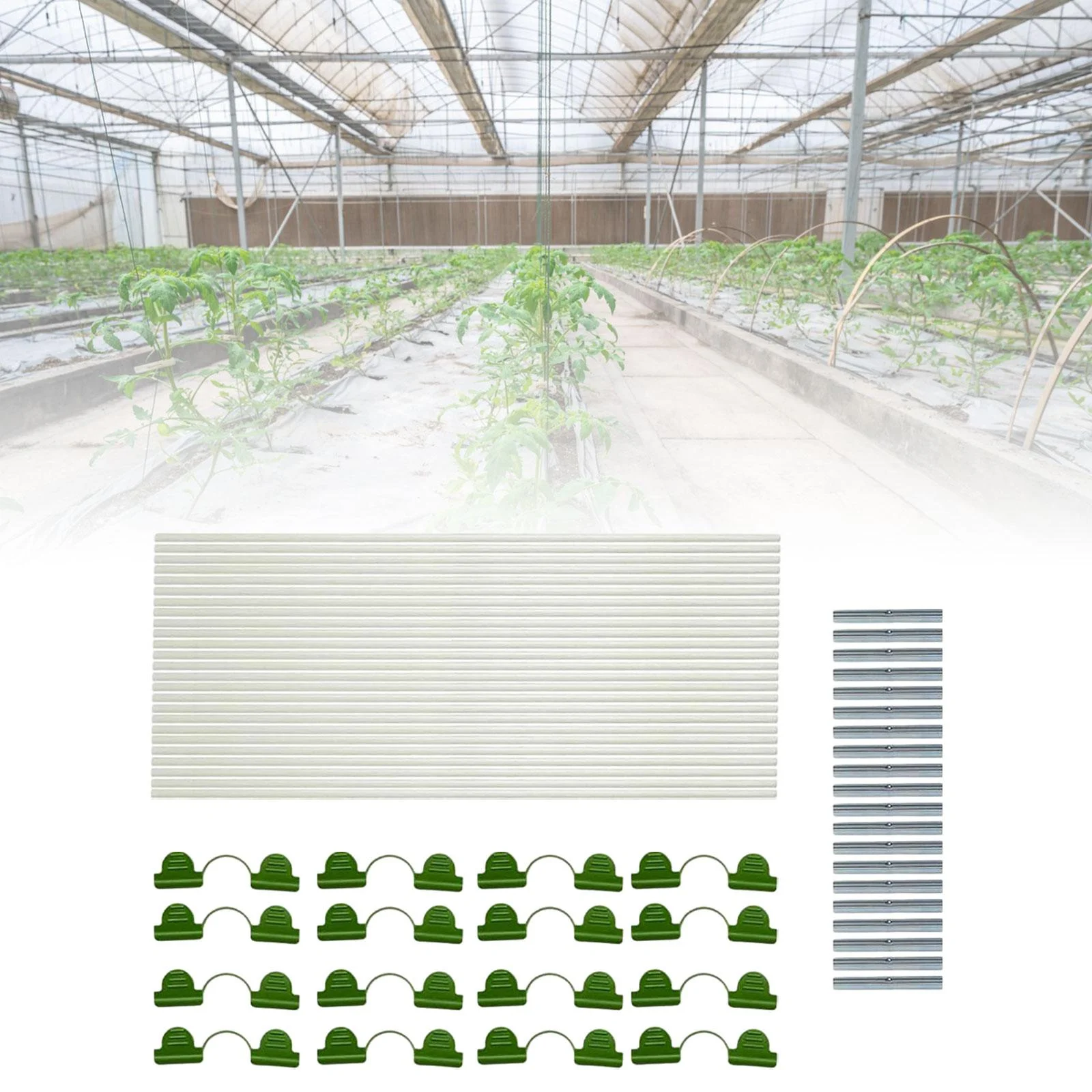 koolsoo Garden Hoops for Raised Beds, Greenhouse Hoops,DIY Plant Support Garden Stakes Fruits Support Hoops Flowers Grow Tunnel Hoops 25 pieces hoops