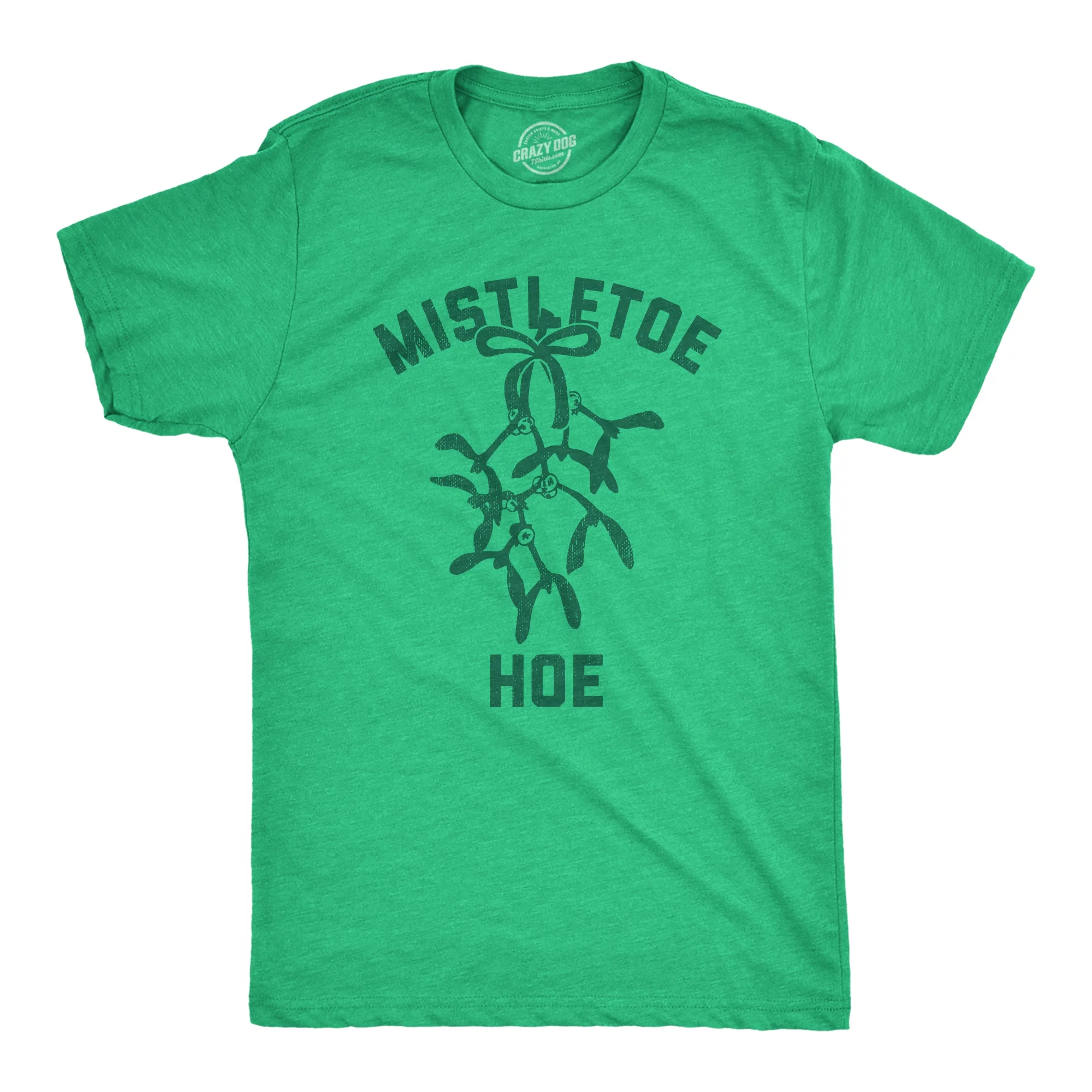 Mens Mistletoe Hoe T Shirt Funny Offensive Xmas Kiss Lovers Tee For Guys Graphic Tees