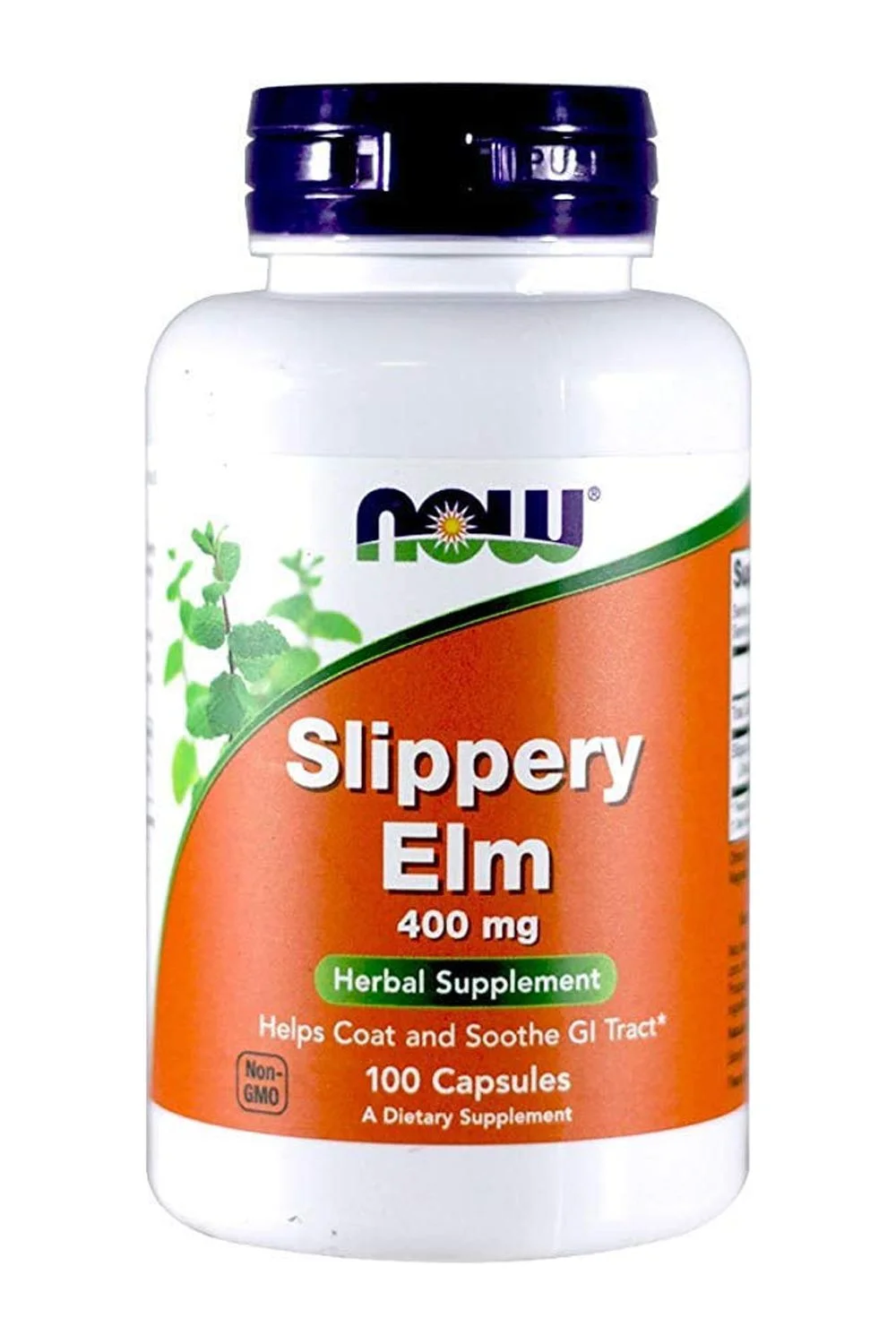 Now Foods Slippery Elm 400Mg, Capsules, 100-Count (Pack Of 2)