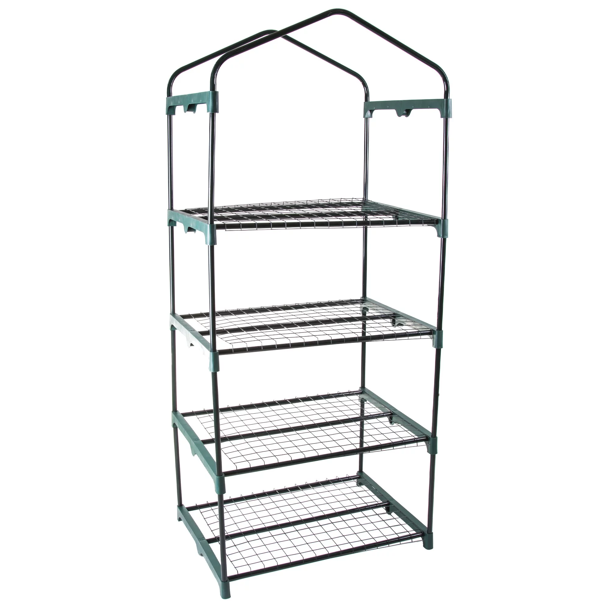 Pure Garden M150077 27.5 x 19 x 63 in. 4 Tier Mini Greenhouse with Cover