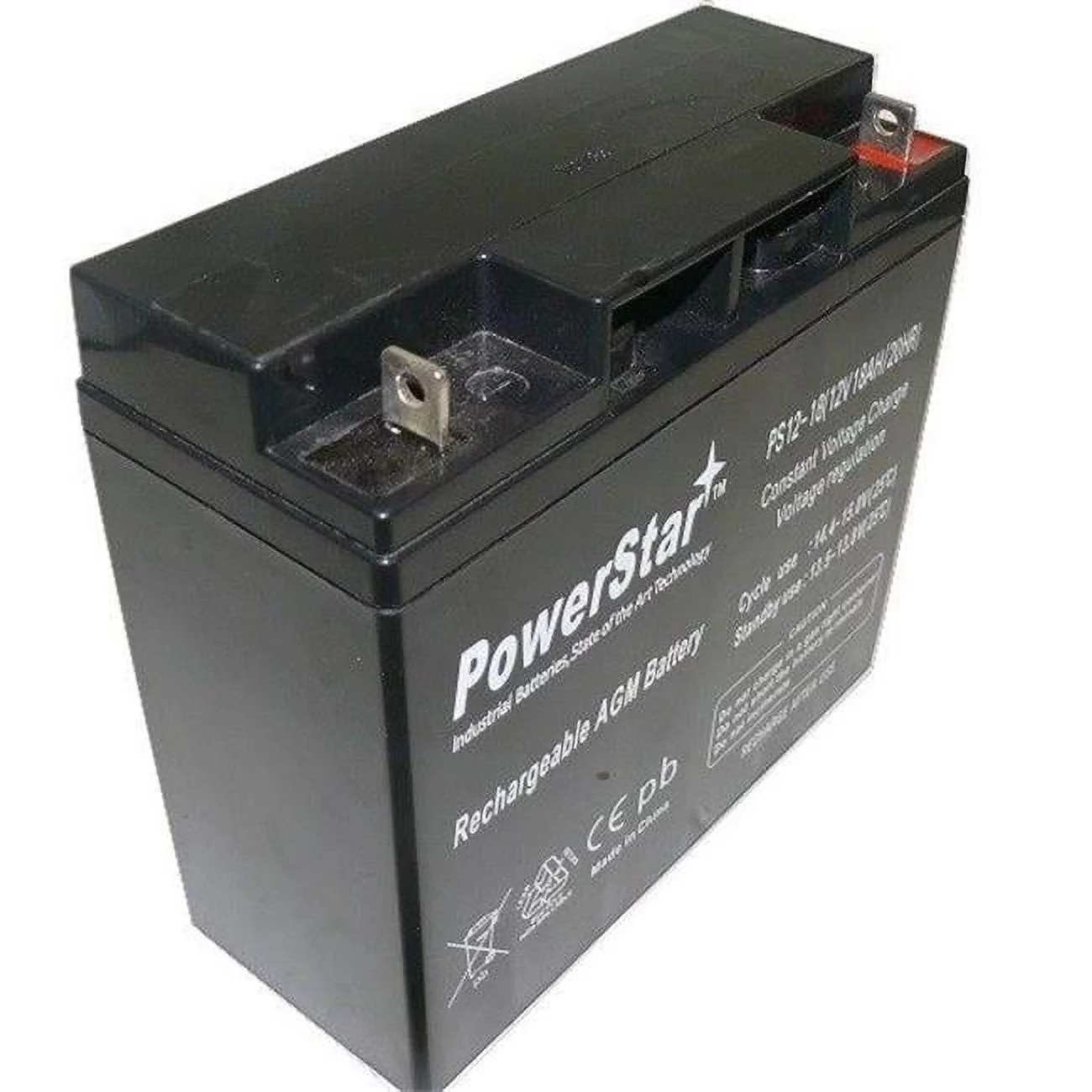 PowerStar PS12-18-93 12V 18Ah SLA Battery for DR Field & Brush Mower - 2 Years Warranty