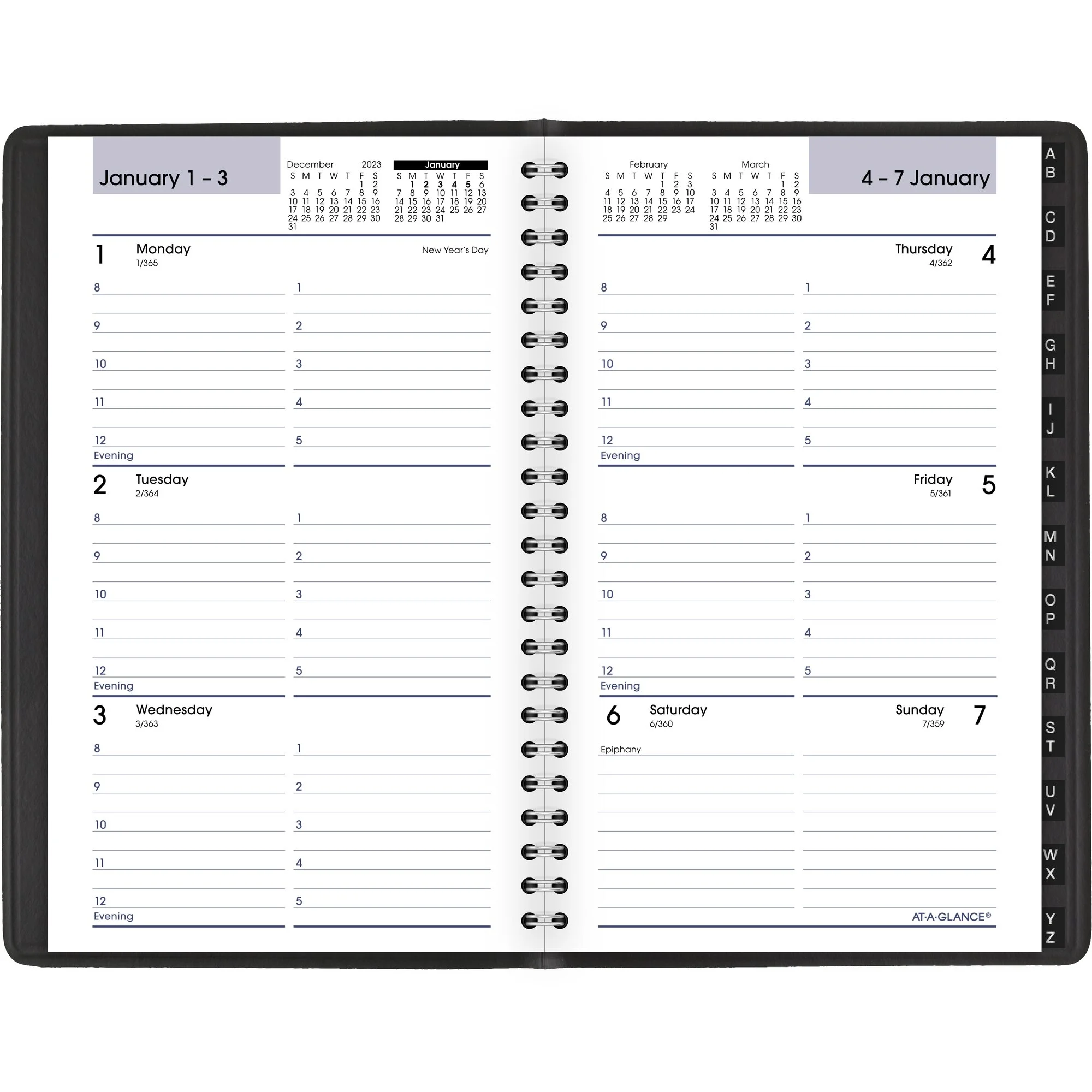 AT-A-GLANCE DayMinder 2024 Weekly Appointment Book Planner Tabbed