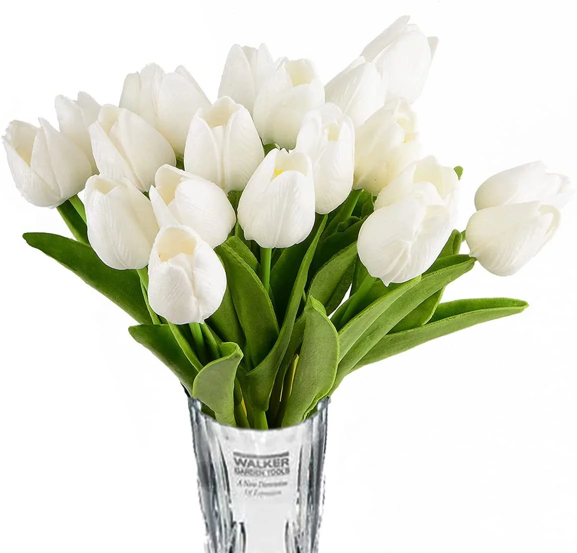 Viworld Artificial Flowers Fake Tulips Flower for Bridal Wedding Festival Decor Bouquet Real Touch Flower Bouquet(White, 10PCS)