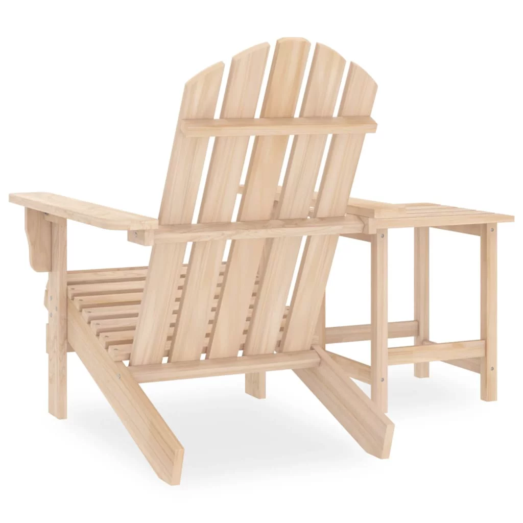 Anself Patio Adirondack Chair with Table Solid Fir Wood