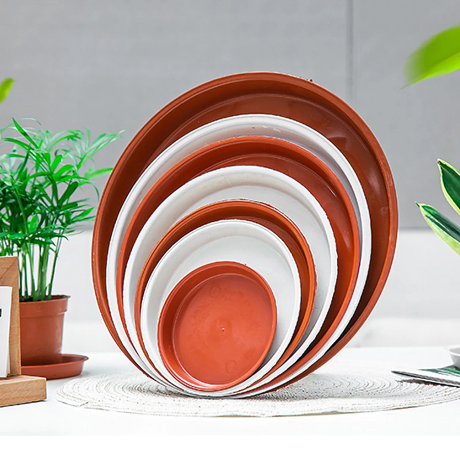YINKUU Flower Pot Saucers Plants 6PCS Office Durable Outdoor Balcony 6pcs Plastic Home Indoor Garden Tool Tray Pad