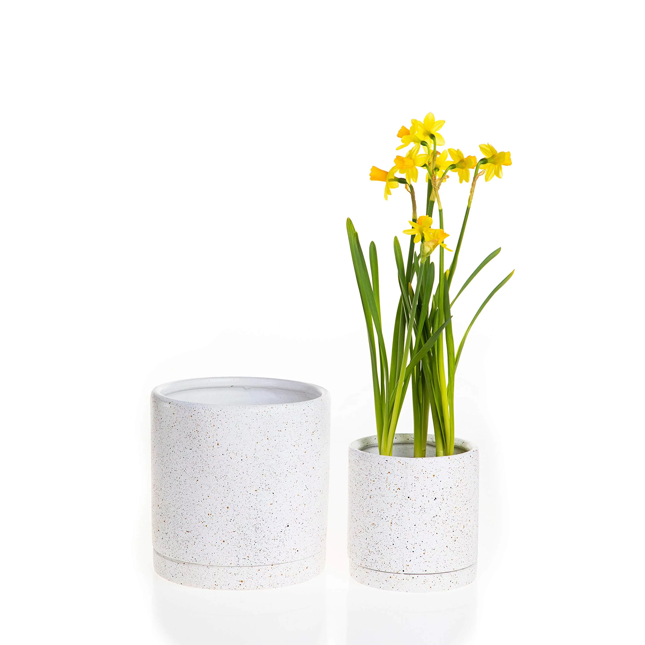 Decorative Saucer Pot/Planter | Modern Pot Decor for Home or Office l Indoor and Outdoor Planter for Any Event Decorations (Sand, Combo)(CR6380+CR6381)