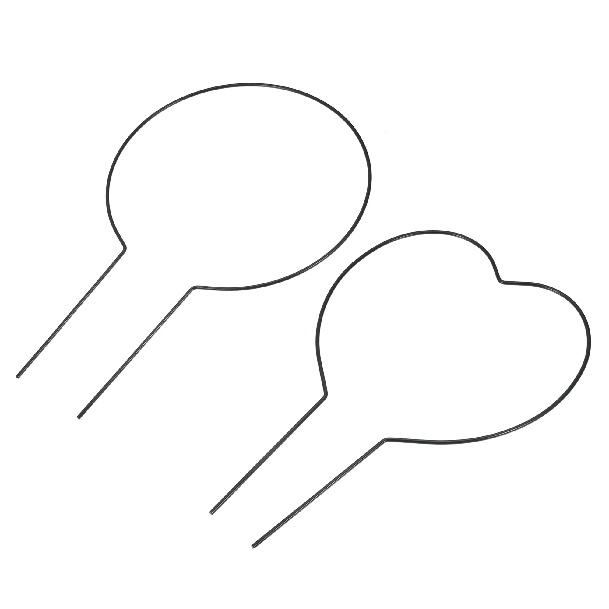 Uxcell Metal Trellis Plant Support Decorative Potted Iron Holder Rack for Garden Stem Vine, Round Heart Shape 1 Set