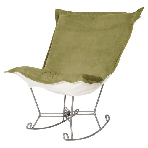 Howard Elliott Bella Scroll Puff Rocker with Titanium Frame 40