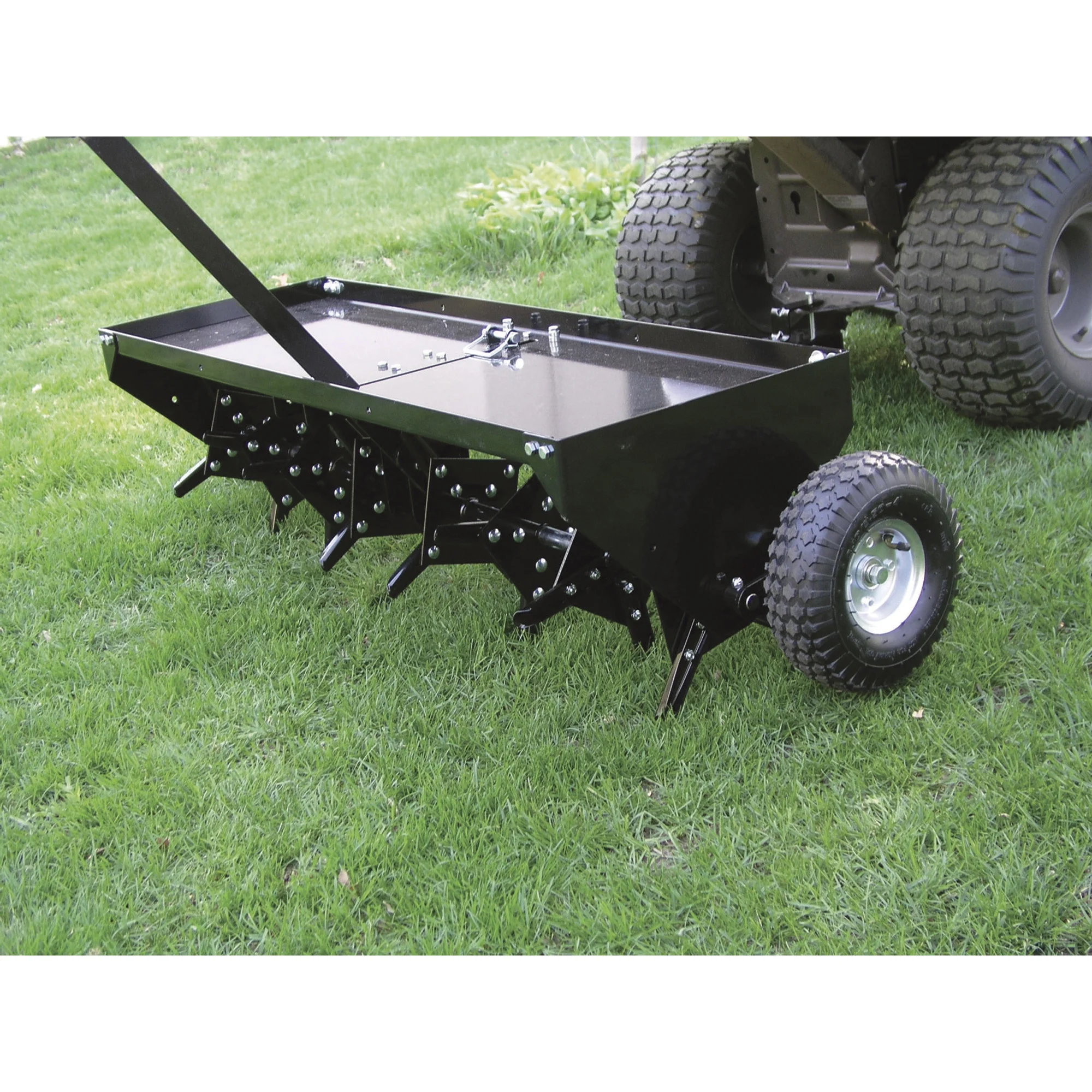 Strongway Tow-Behind Plug Lawn Aerator, 48in.W, 32 Coring Plugs