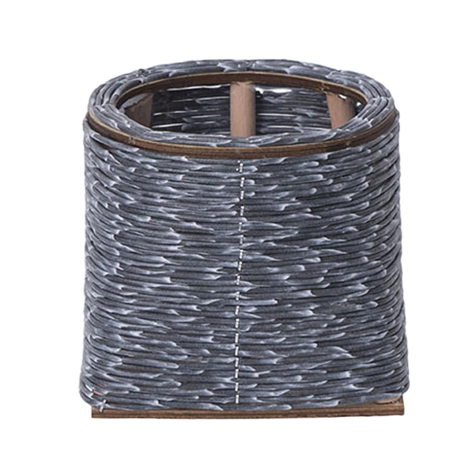 koolsoo Basket Floor Planter Flower Stand Plant Decoration Versatile Woven Planter Basket Flower Container for Balcony Courtyard Yard Rectangle 13cm