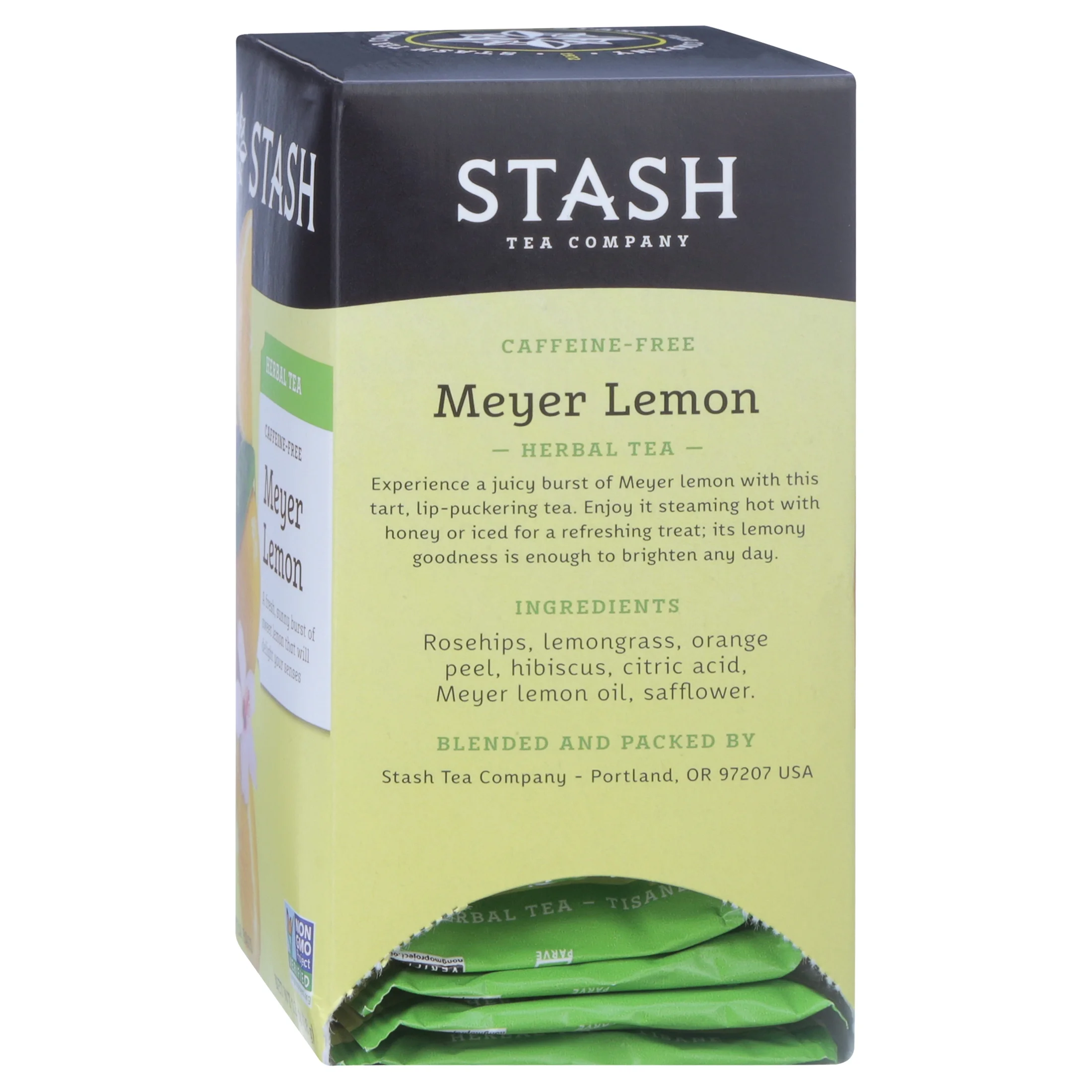 Stash Tea Meyer Lemon Herbal Tea Bags, 20 Count