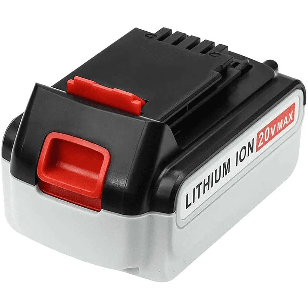 Vinida FOR Black and Decker LB2X4020 Battery 20V 5000mAh Li-ion Black and White Replacement for LB20 LBX20 LBXR20