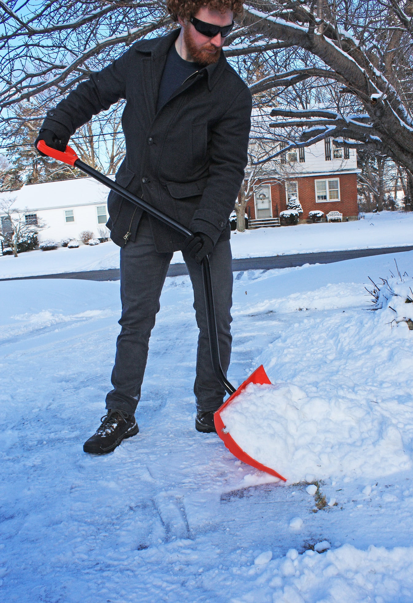 EMSCO Group - Bigfoot Premium Polyethylene Snow Shovel with Metal Lifesaver Handle and Metal Edge