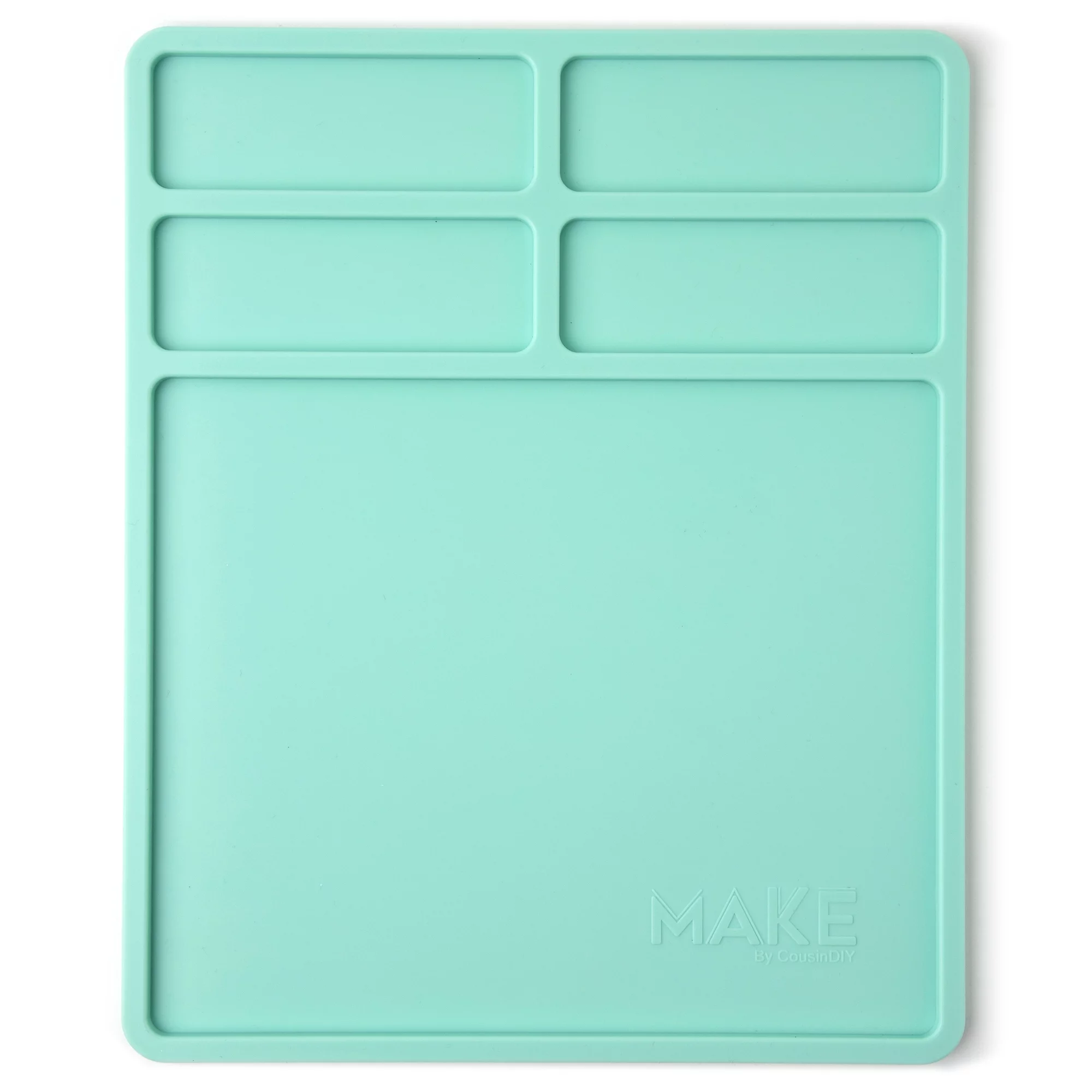 Cousin DIY Silicone Bead and Crafting Mat with Recessed Compartments, Teal Blue, 1 Piece