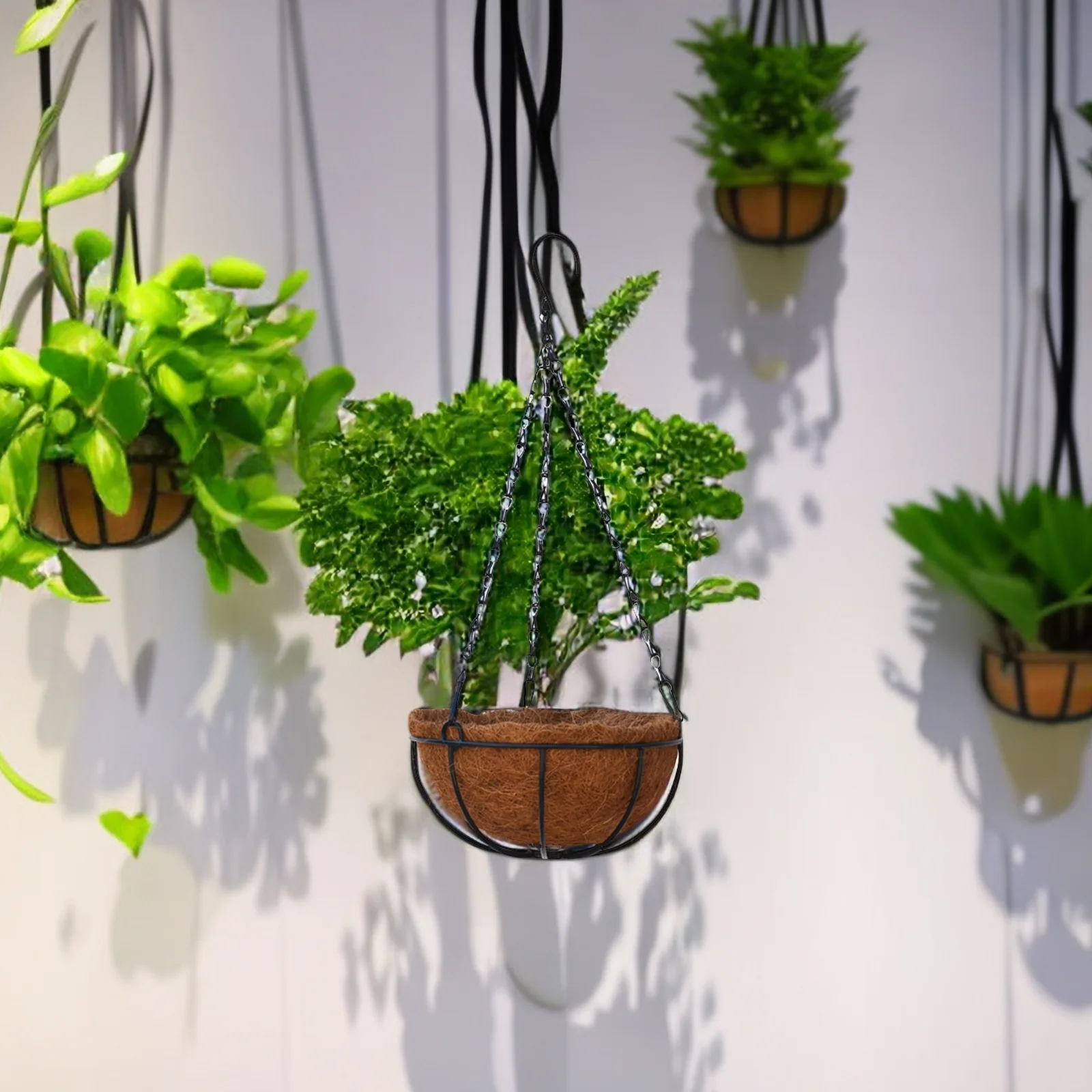 1pc Planter Hanging Flower Basket Growers Flower Pots Hanger Garden 14in 14inch
