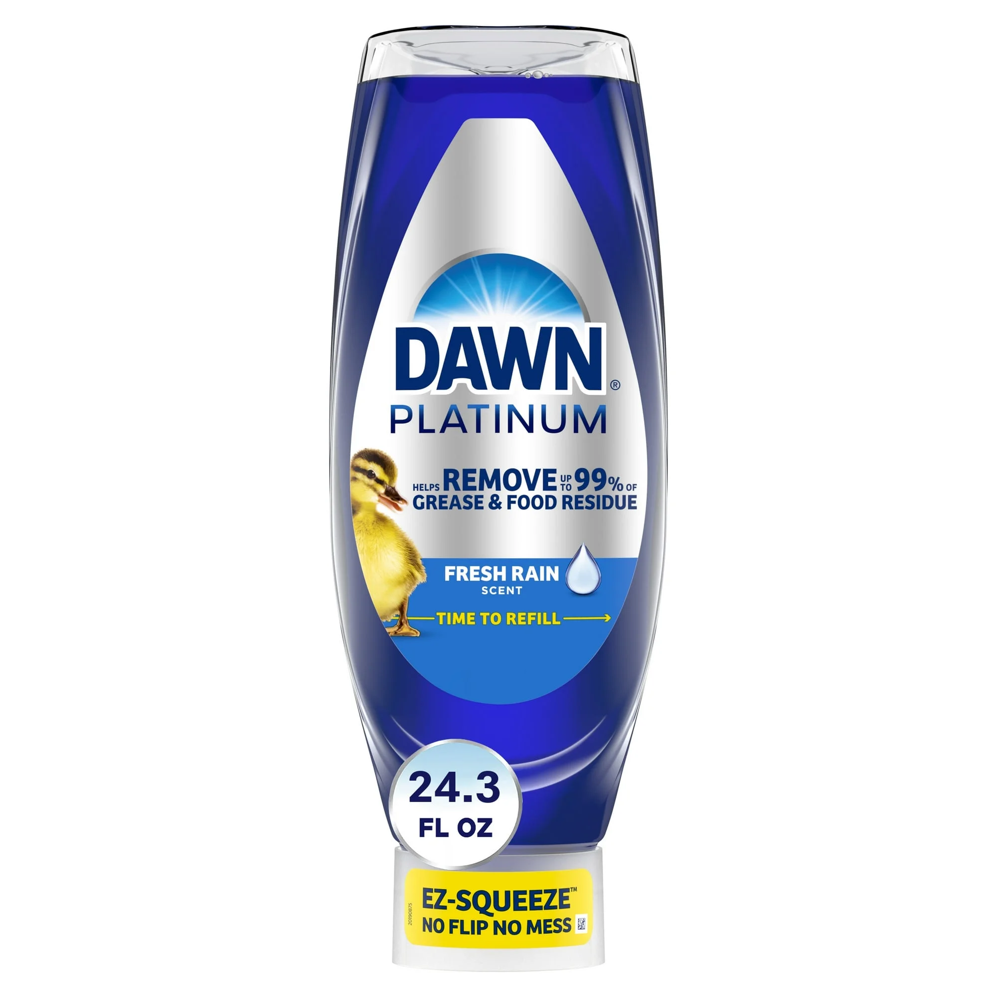 Dawn EZ-Squeeze Platinum Liquid Dish Soap, Refreshing Rain, 24.3 fl oz