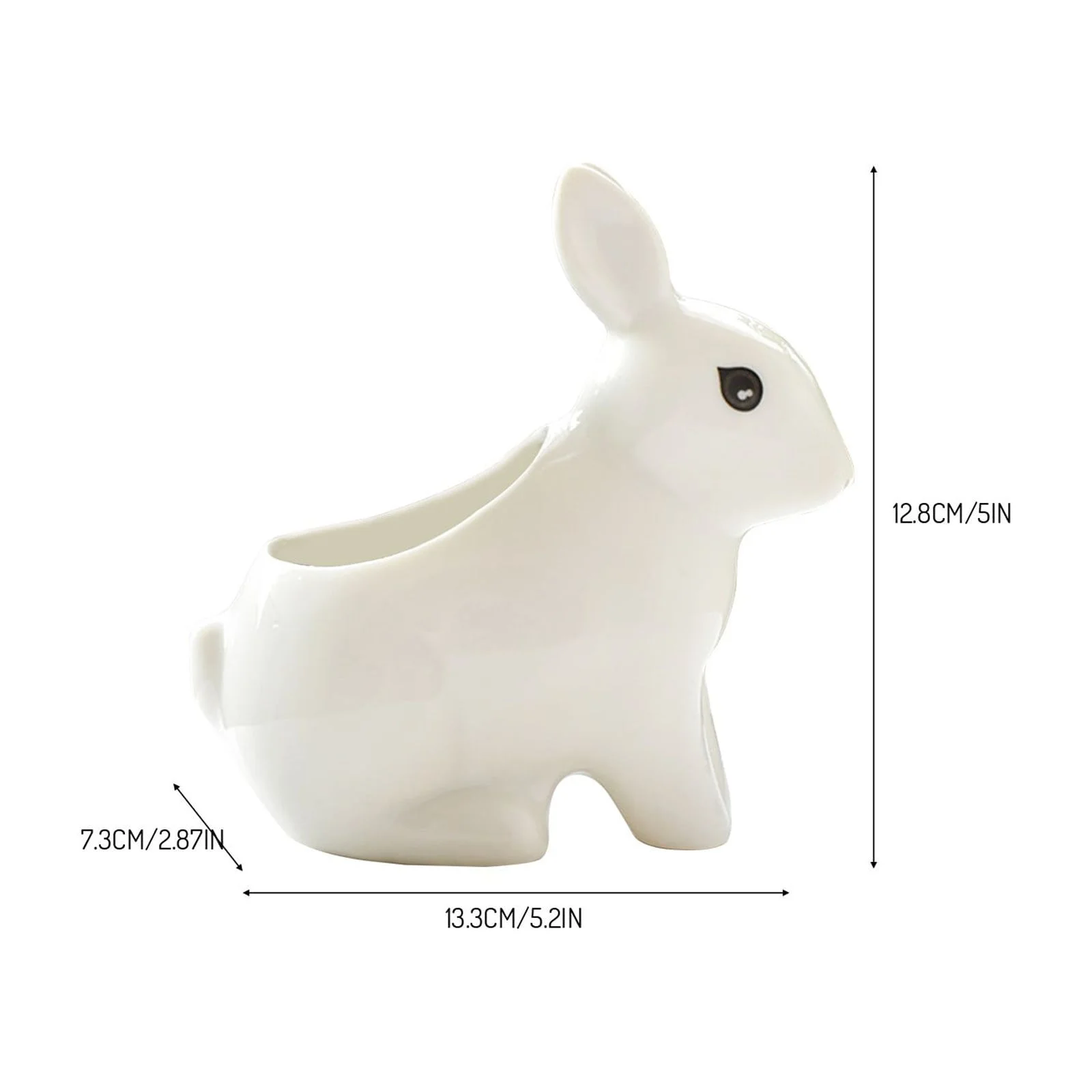 Lightning Deals Of Today, Decoration Outdoor Animal Flowerpot White Porcelain Pot Rabbit Flower Pot Indoor Outdoor Home Decor & Gifts