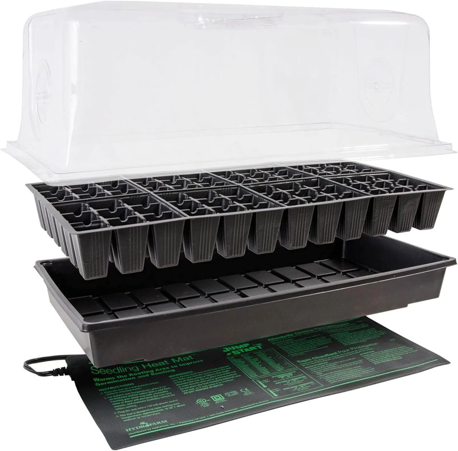 HYDROFARM Germination Hot House With Heat Mat Hydroponic Flower Grow (2-Pack)