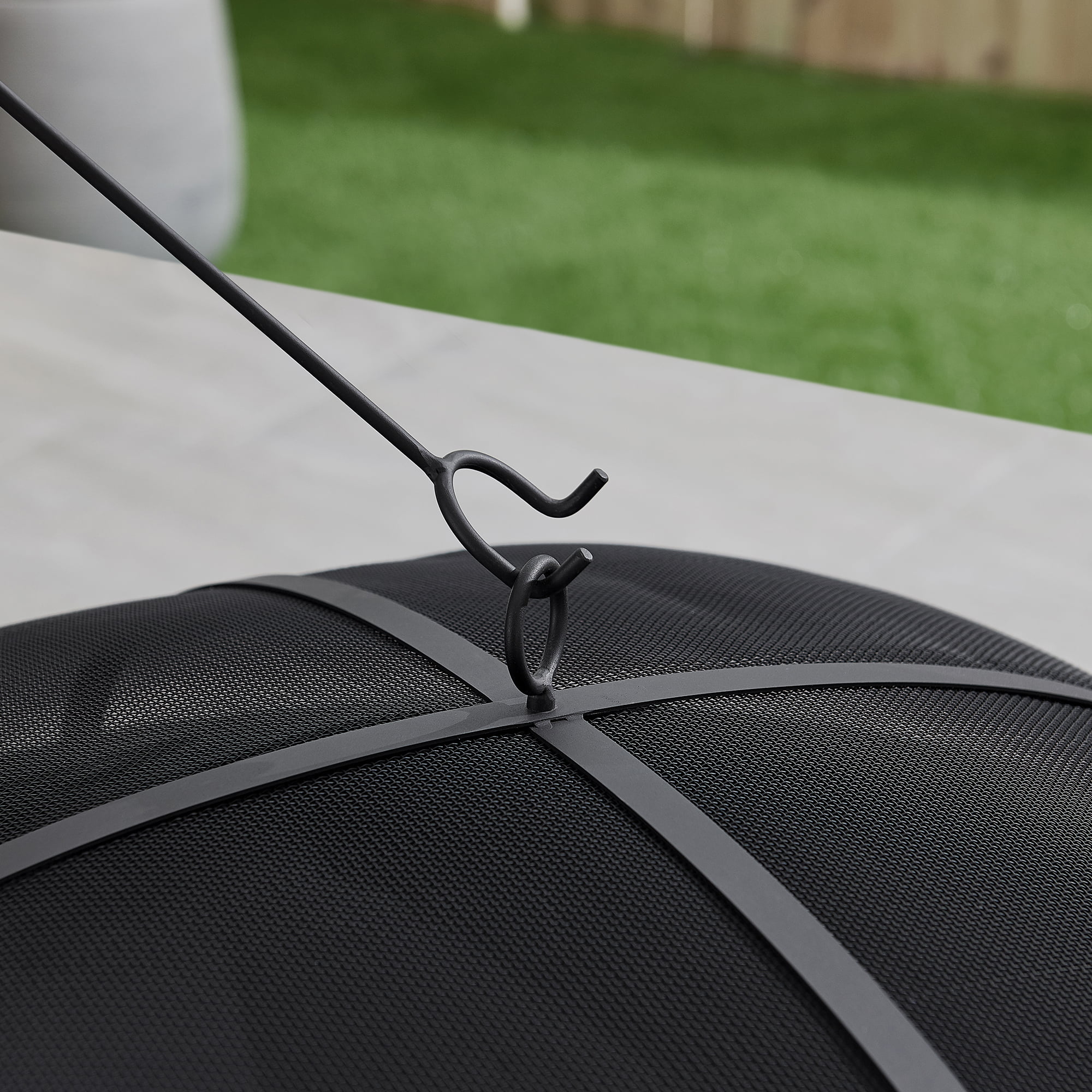 Ove Decors Brooks Wood Burning 31 in. Round Dark Charcoal Fire Pit