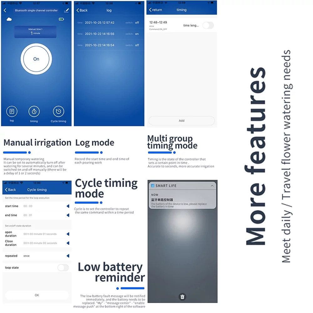 GoolRC Irrigation Controller,Bt Plant Timer Wifi Timer Device Auto Iuppa Device Auto Tool Plant Timer Device Buzhi Device Wifl Dsfen Device Wifl Bt Adben