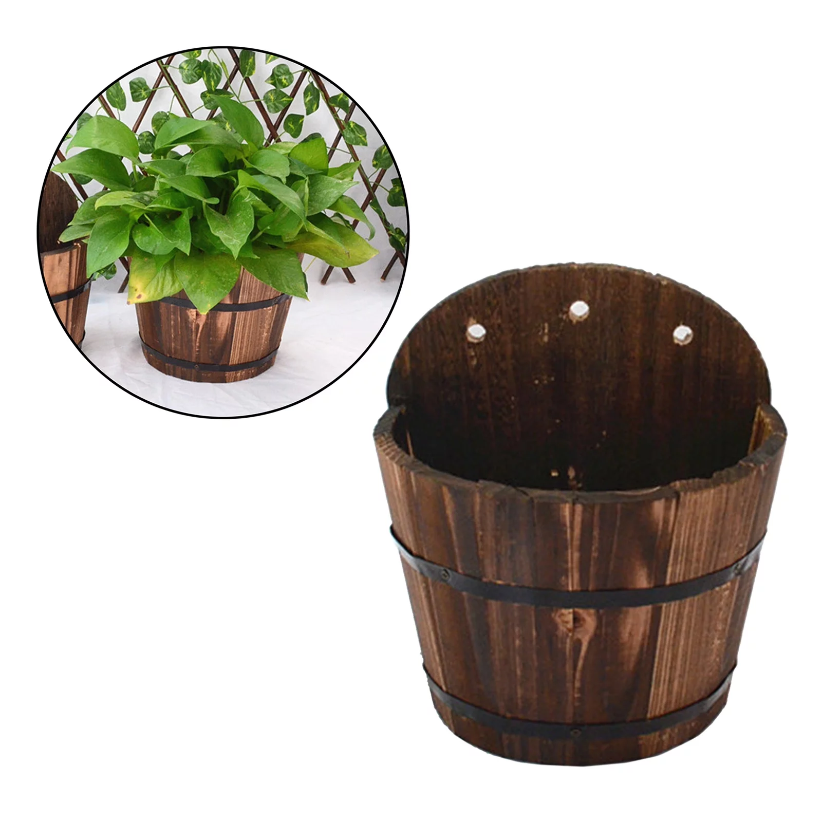Barrel Planter Flower Pot Succulents Planter Flower Pot Succulents