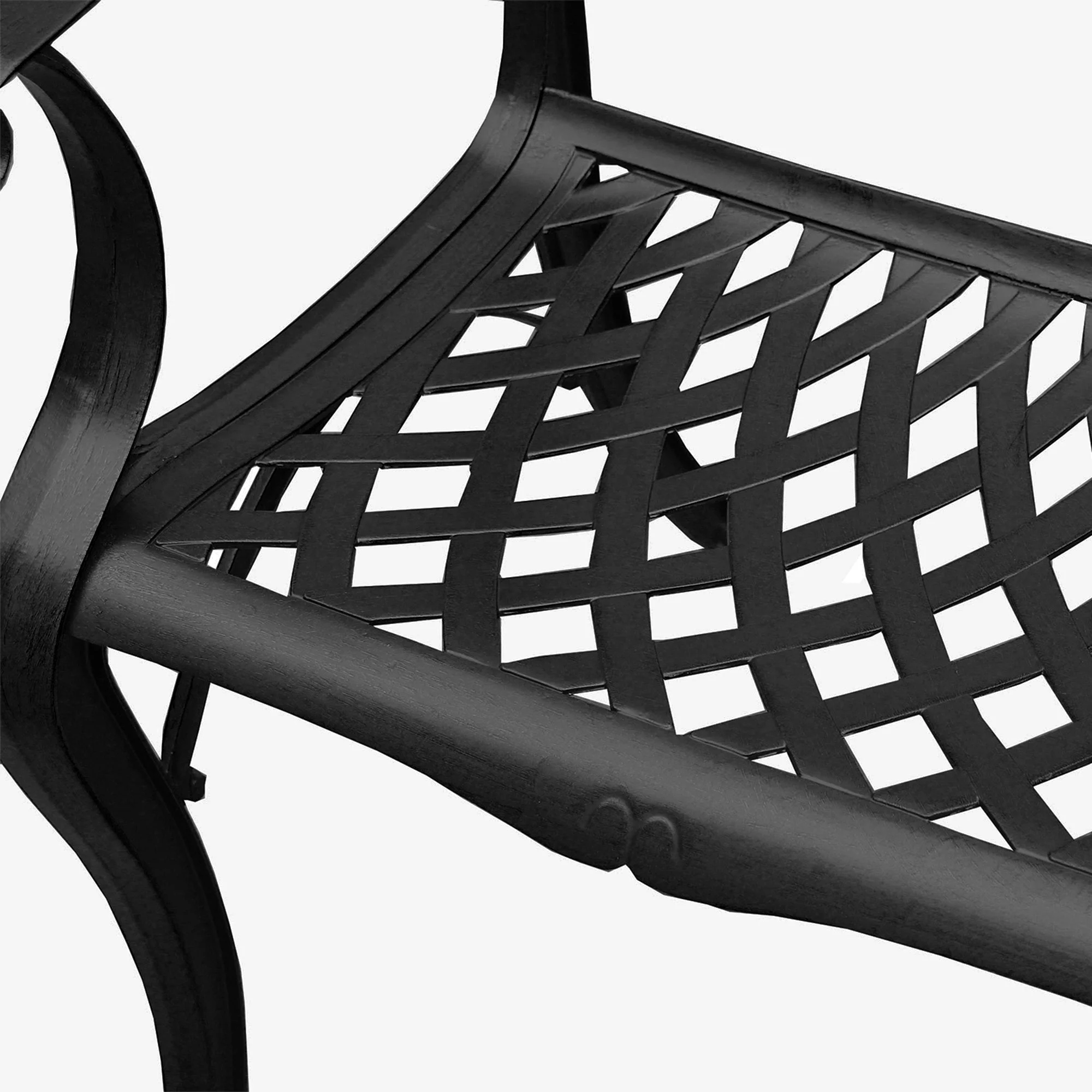 Aluminum 9pc Rectangular Patio Dining Set, Lazy Susans, Eight Chairs