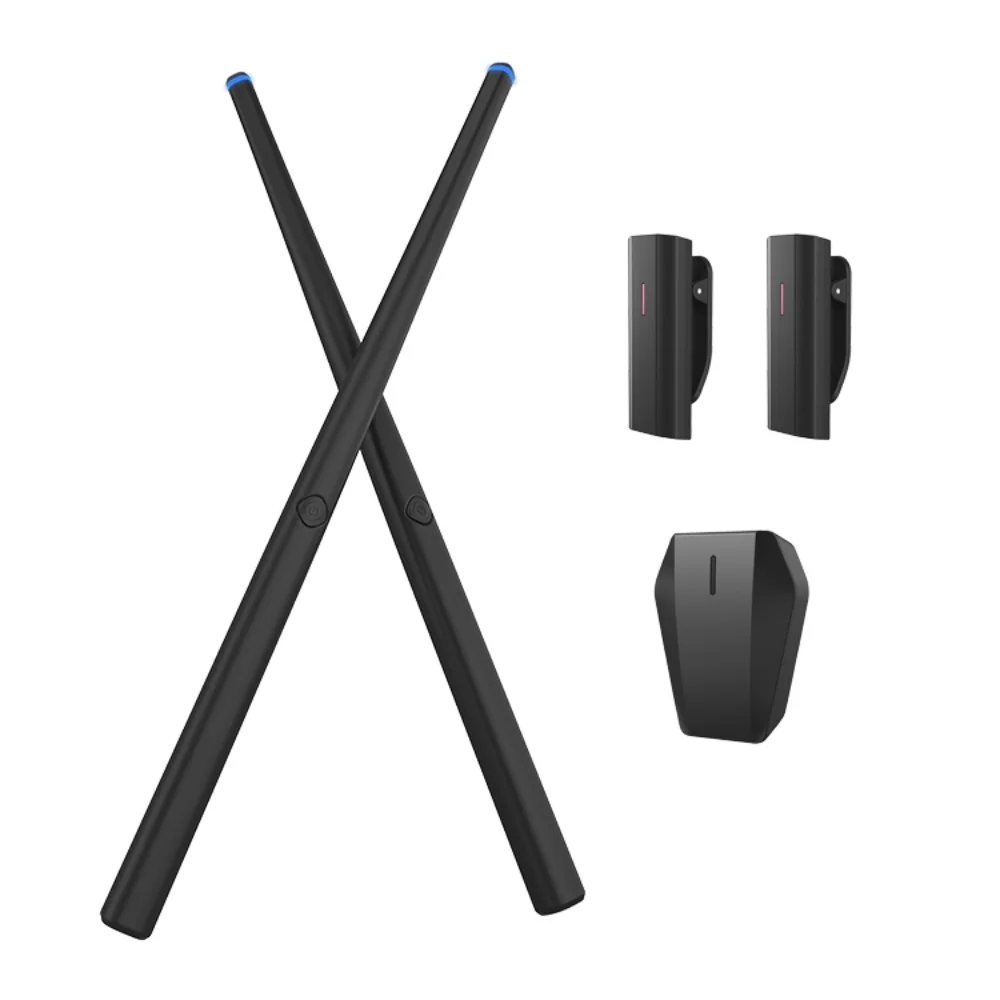 1 Set Somatosensory Virtual Drum Kit Air Drumsticks Musical Instrument for Home Studio Camping