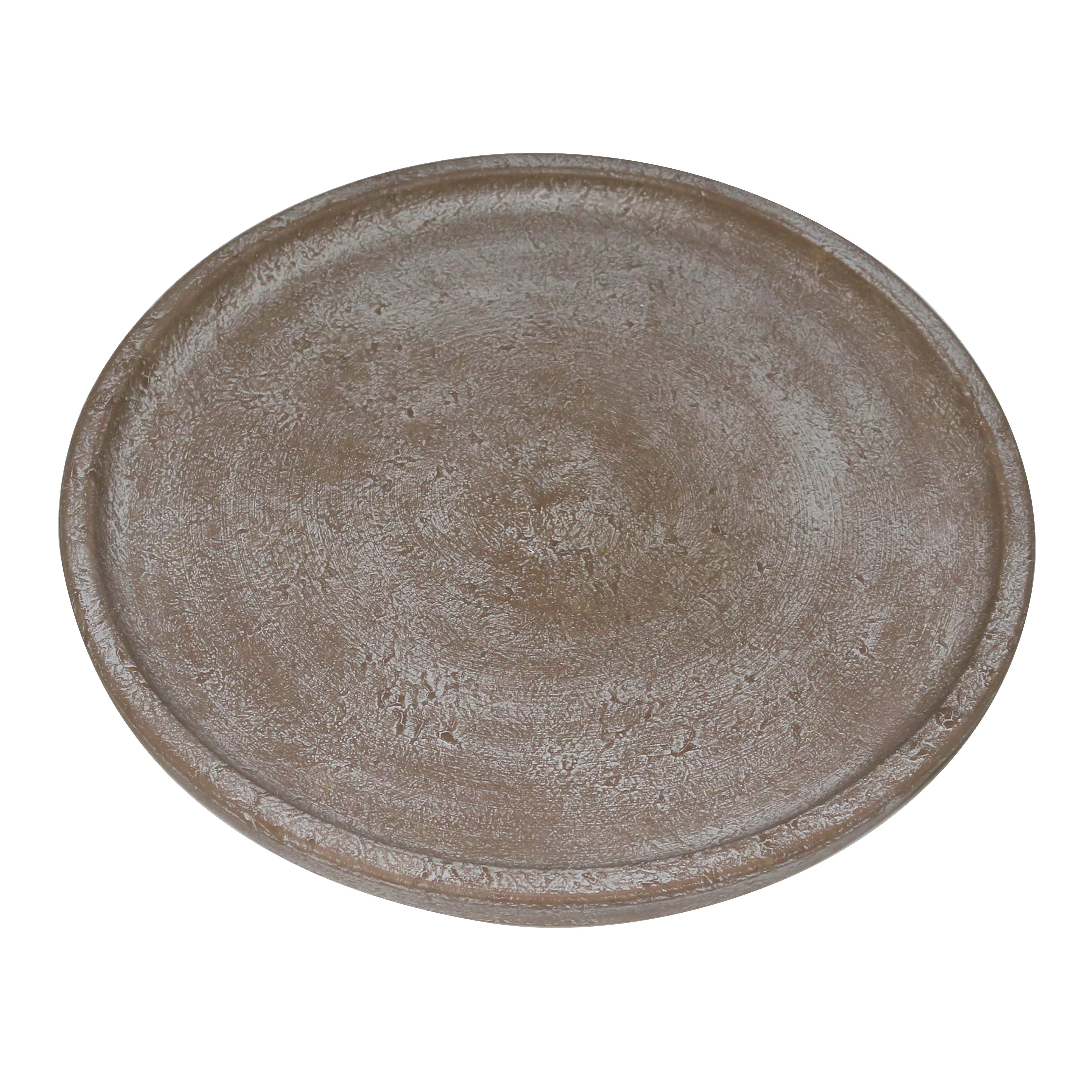 Better Homes & Gardens 10 in. Hand-painted Brown Earthenware Saucer