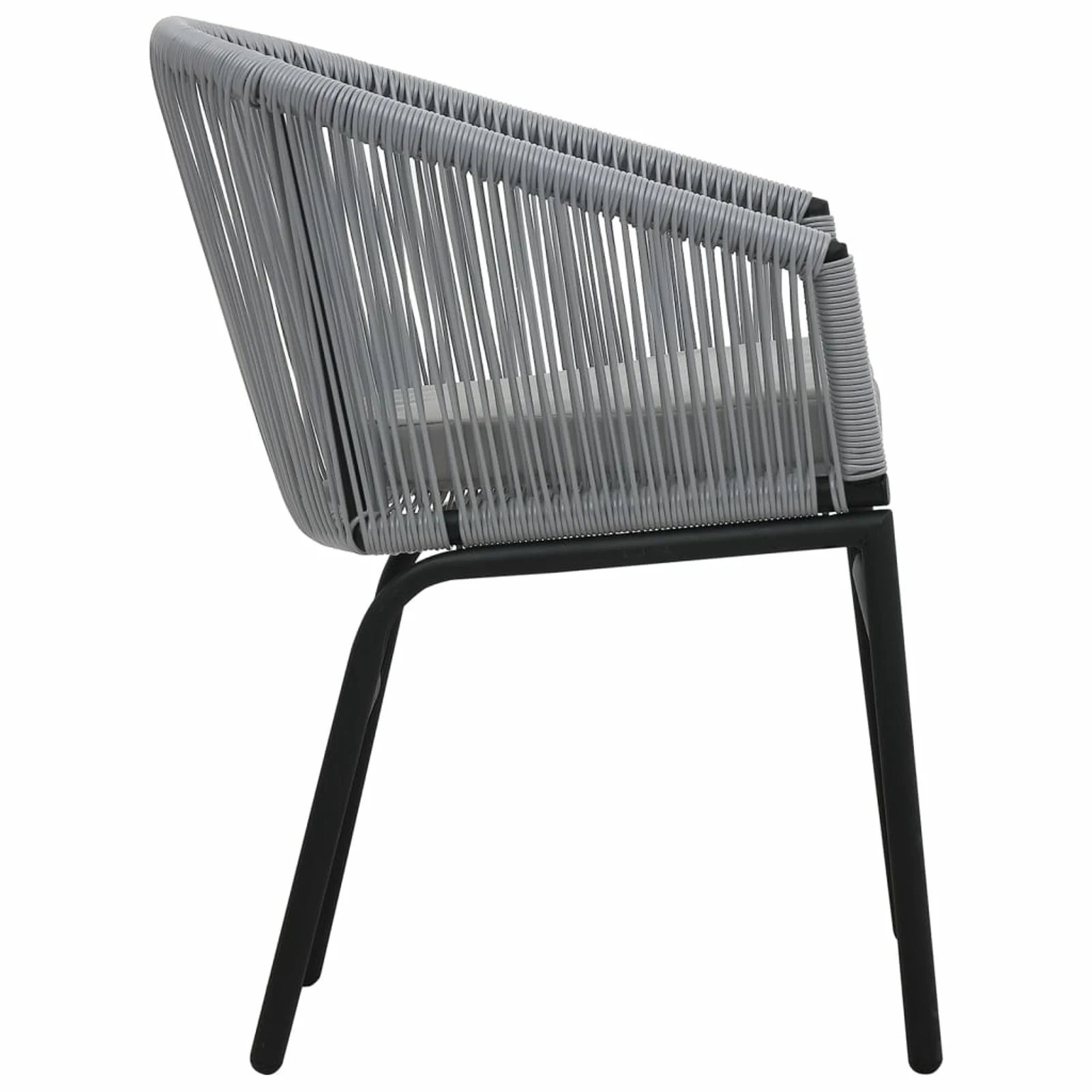 Dcenta Patio Chairs 2 pcs Anthracite PE Rattan