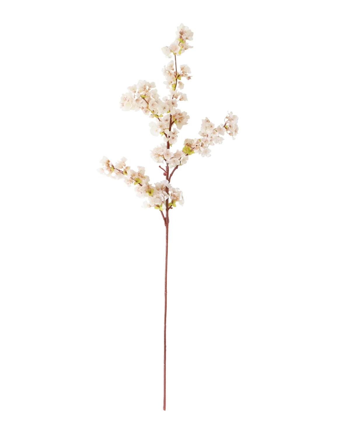 Nvzi -b Silk Cherry Blossom Branches, 39.3 Inch Artificial Cherry Blossom Stems, Fake Plum Flower Arrangement for Wedding Home Japanese Decoration, Set of 3, White