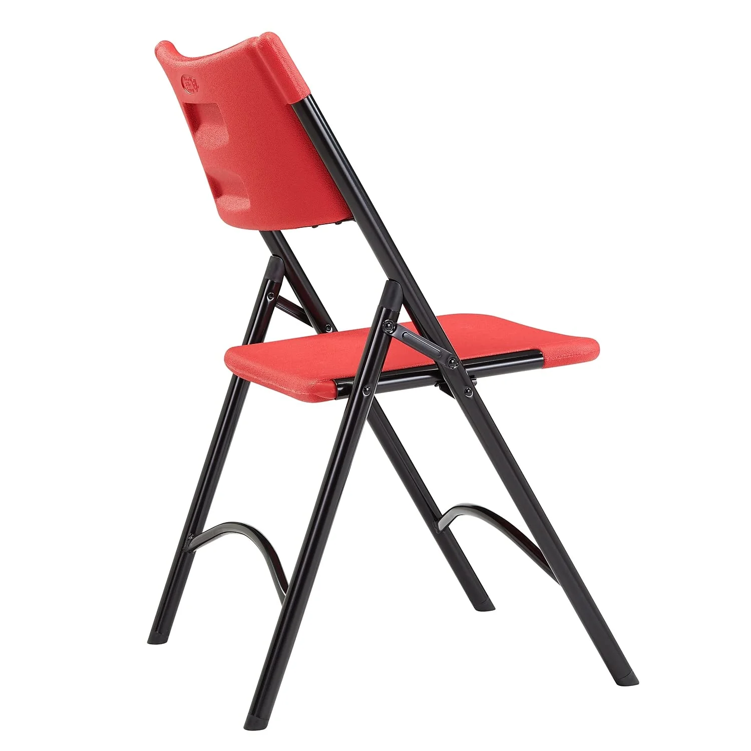 NPS 600 Series Plastic Molded Folding Chair, Red/Black, 4 Pack (640/4)