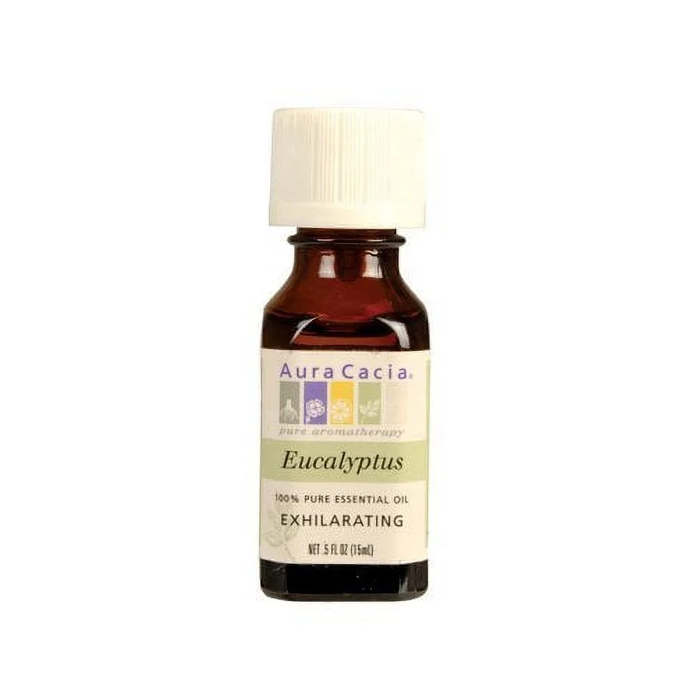 Aura Cacia 100% Pure Essential Oil Aromatherapy, Eucalyptus, 5 oz, 5-Pack