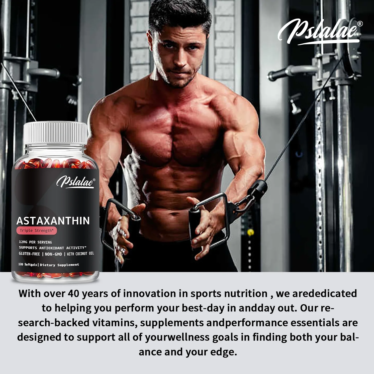 Pslalae Astaxanthin 12mg - Anti-oxidation, Heart, Joint, Eye and Skin Health (30/60/120 Softgels)